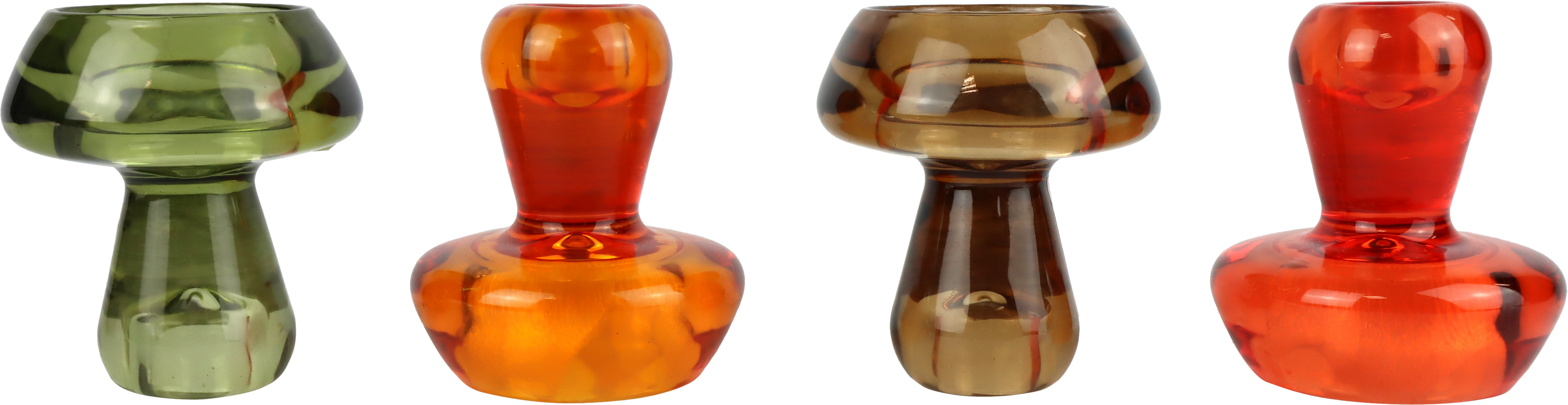 1058 PORTA LUZ MUSHROOM GLOW  S/4