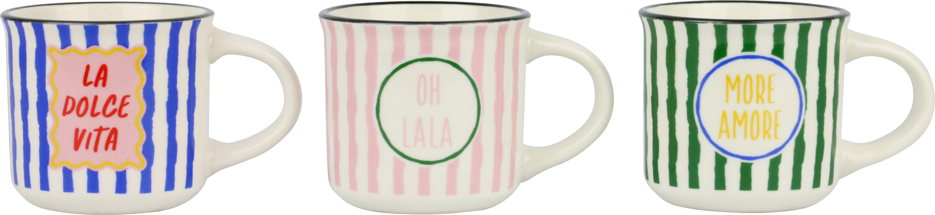 1255 TASSES À ESPRES MESSAGE OFJOY  3P