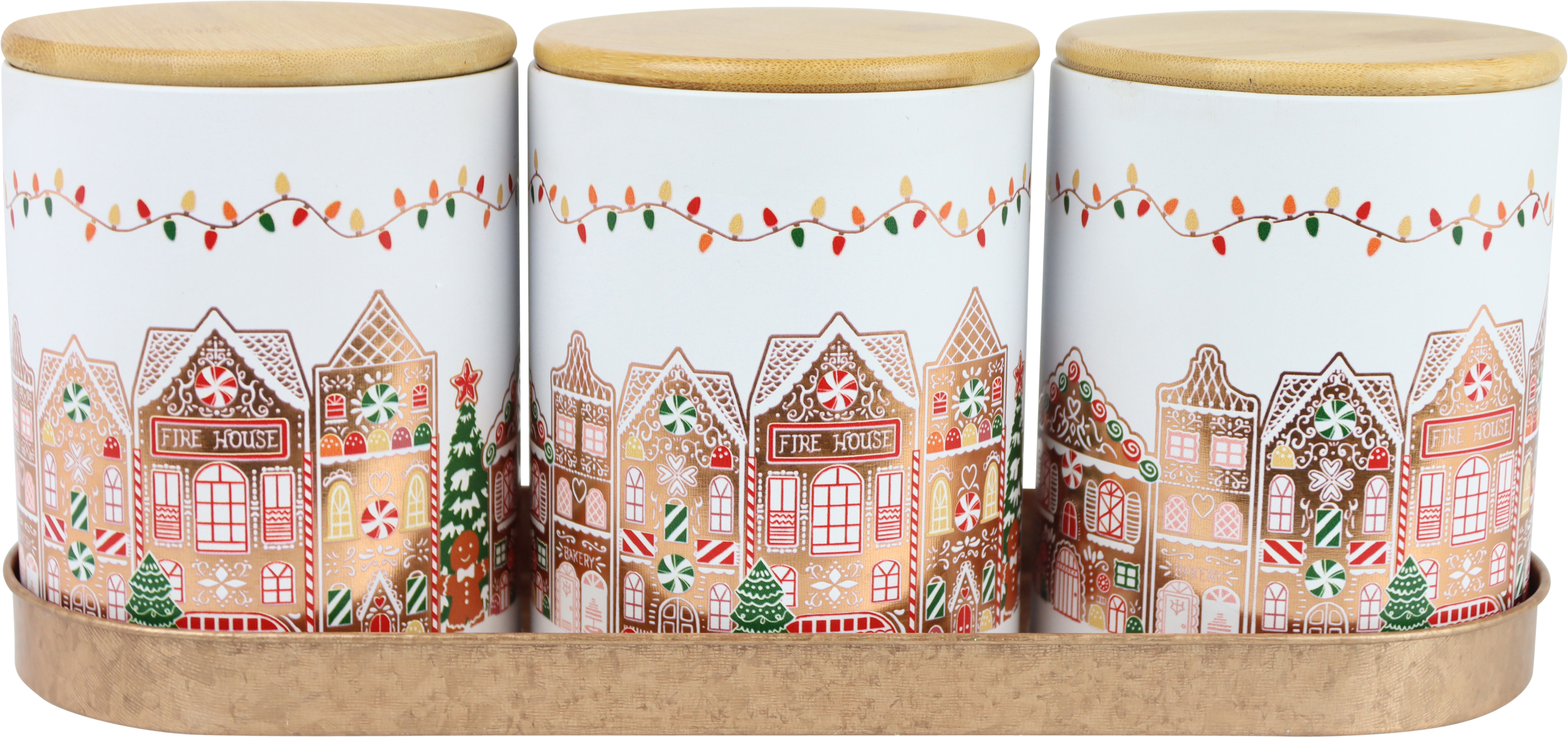 1282 ENSEMBLE DE BOÎTES NOEL VILLE  4P