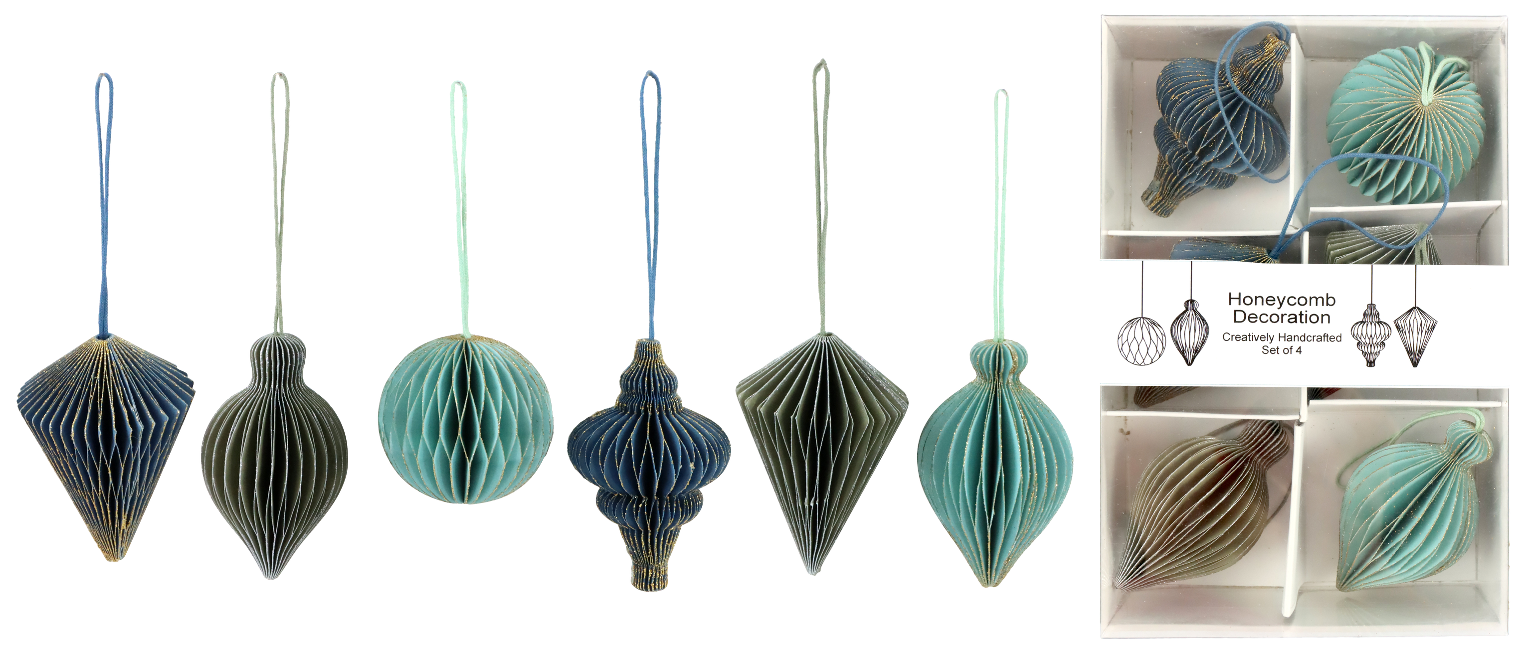 1292 DÉCORATION DE FÊTE HONEYCOMB  6P