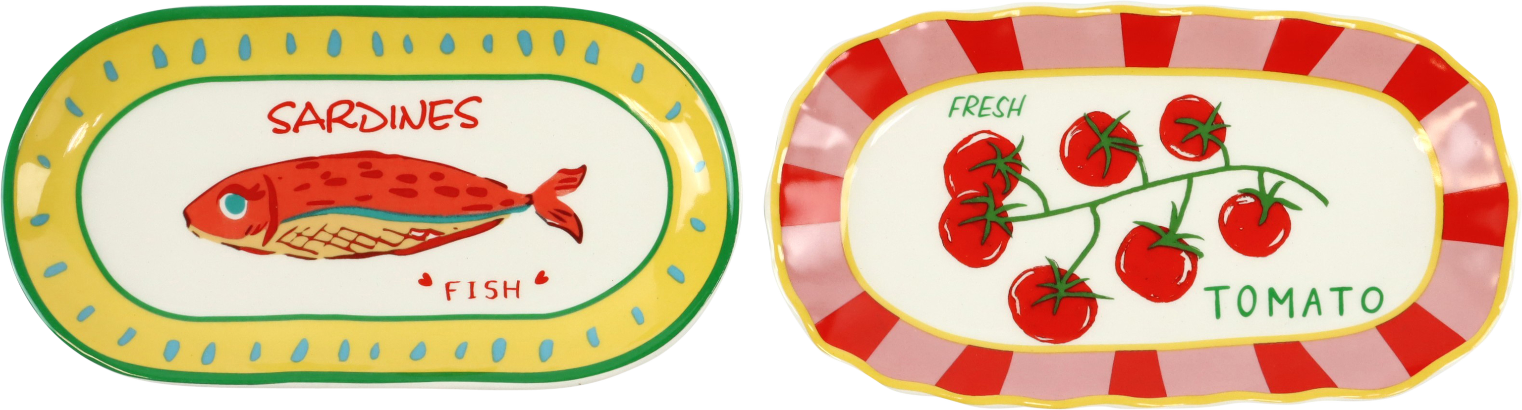 1343 PIATTI SERVIRE TOMATO CATCH  2PZ