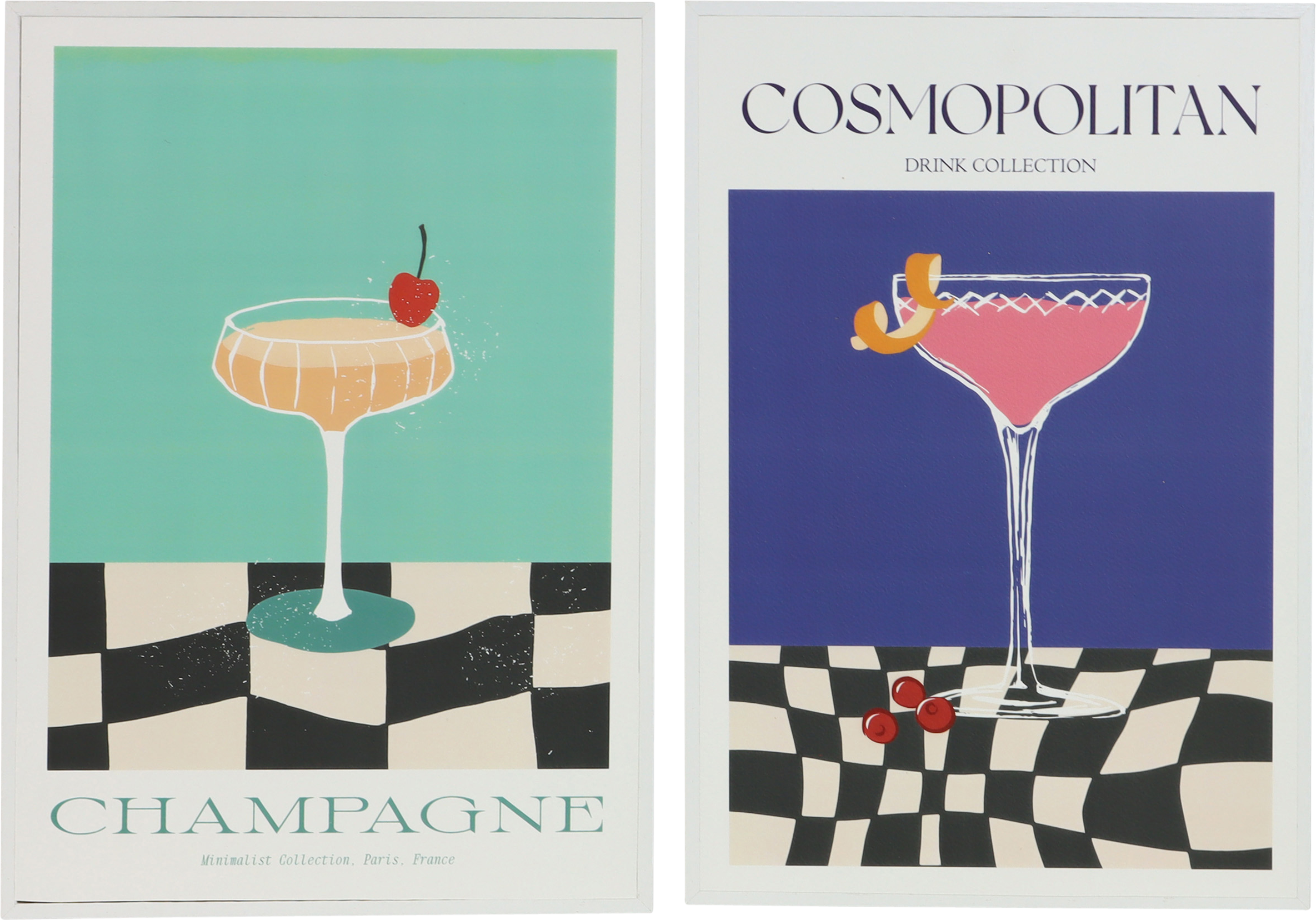 1642 TABLEAUX MURAUX HAPPY HOUR  2P