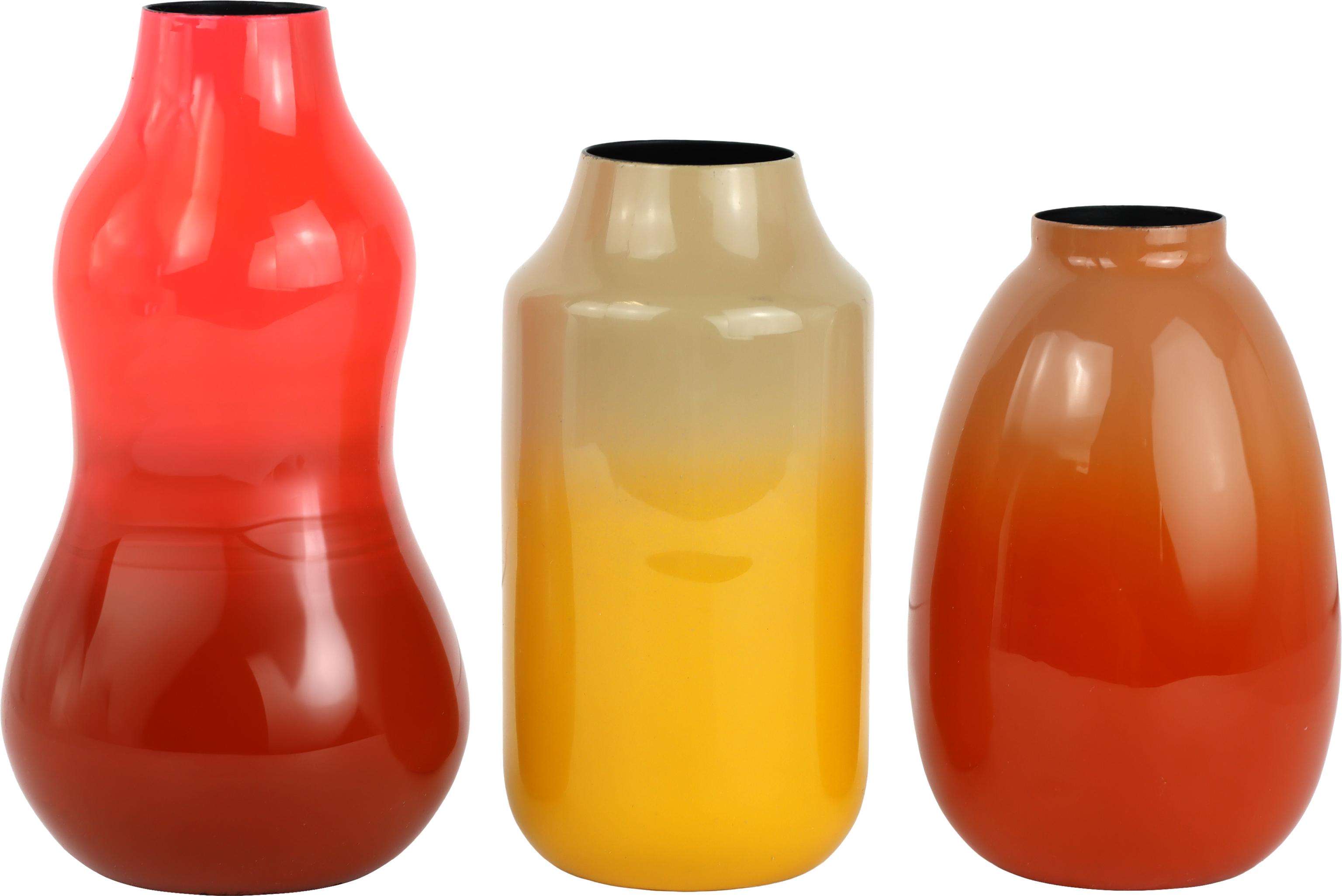 1803 TRIO DE VASES AMBER MUSE  3P