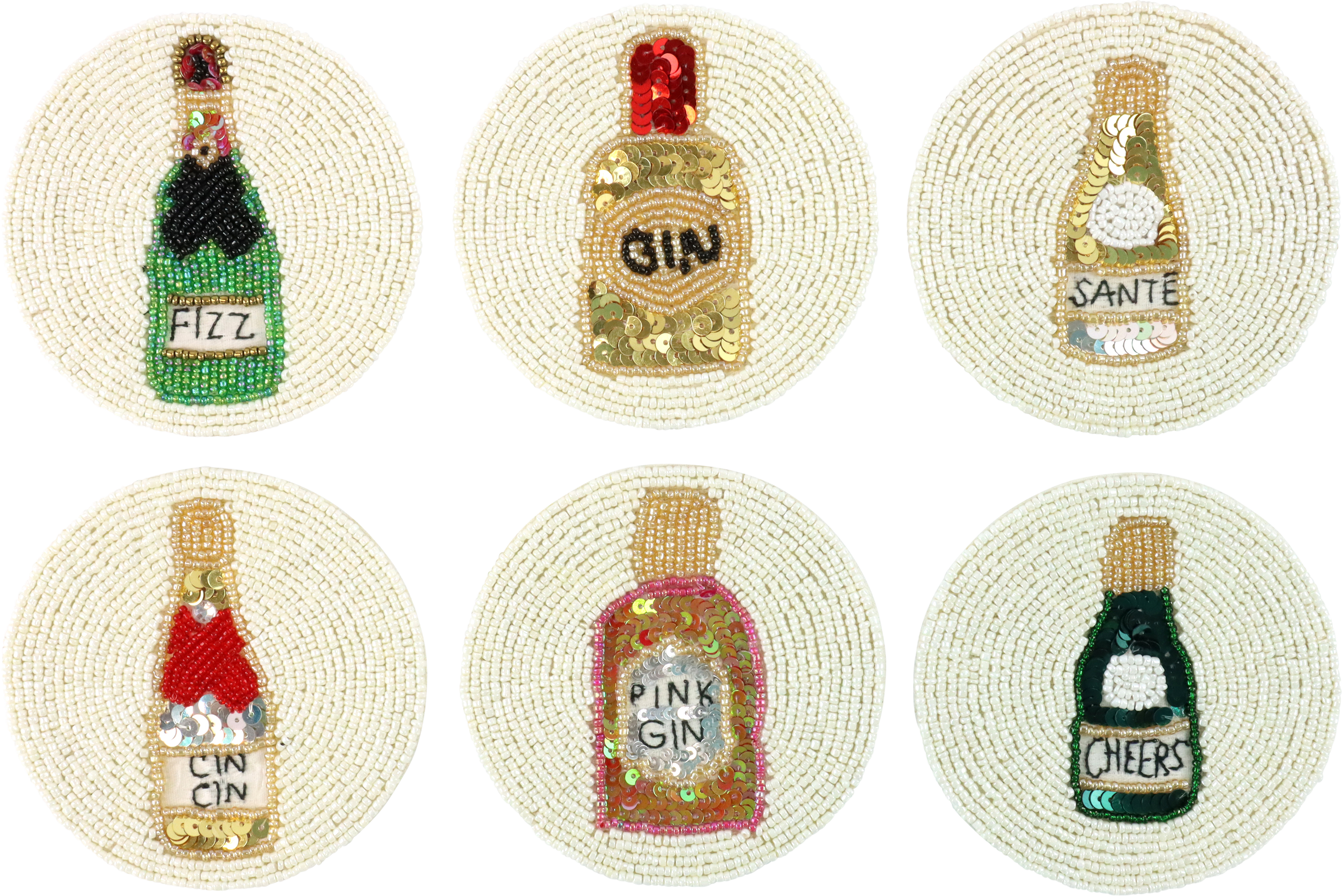 1937 PERLENUNTERSETZER BOTTLES  S/6