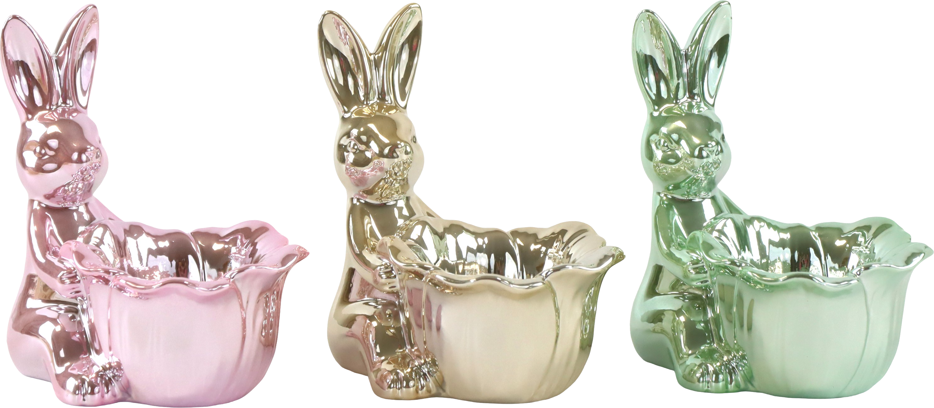2041 TRIO CONIGLI METALLIC HOP  3PZ