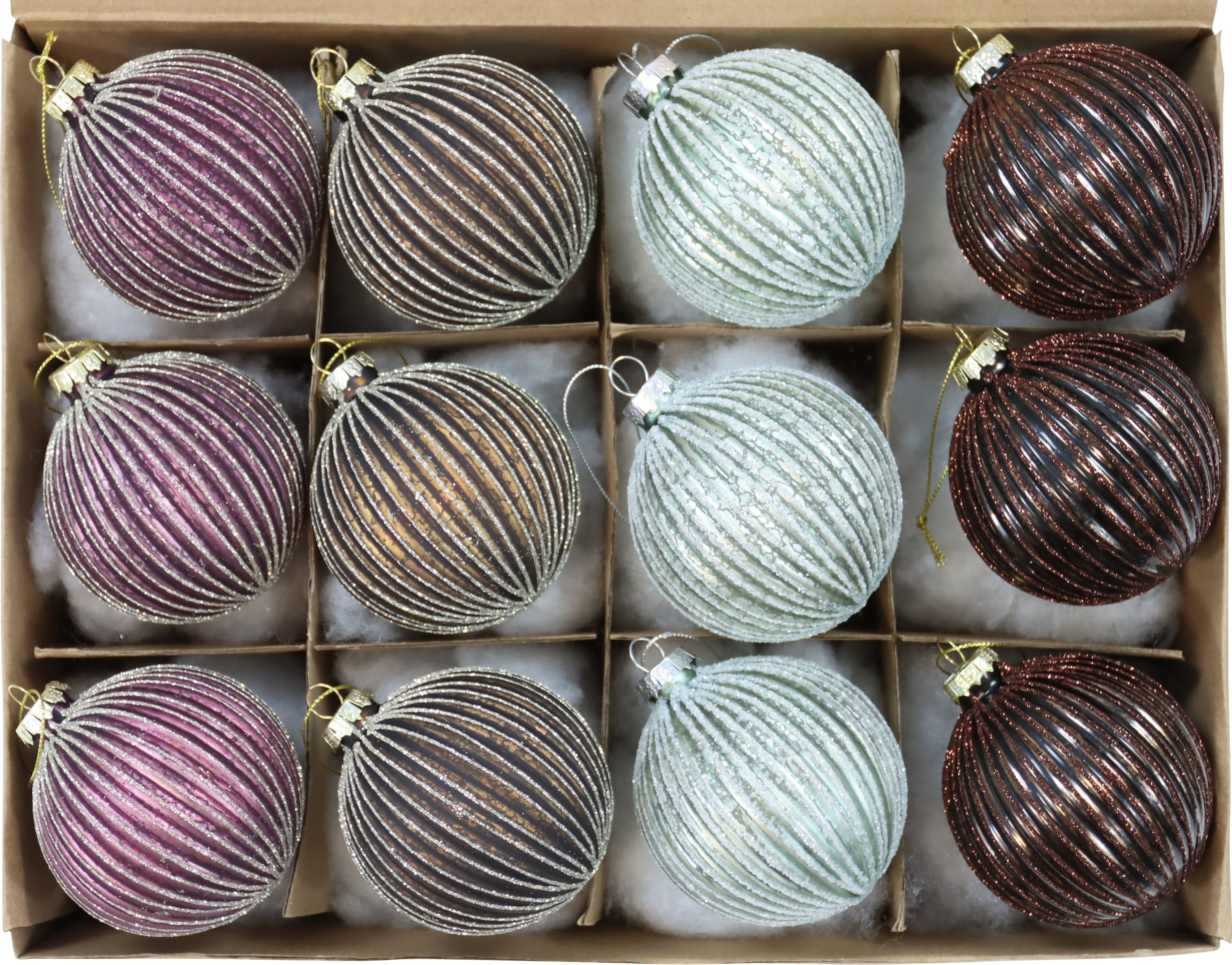 2191 BOULES EN VERRE GLAMOUR  12P