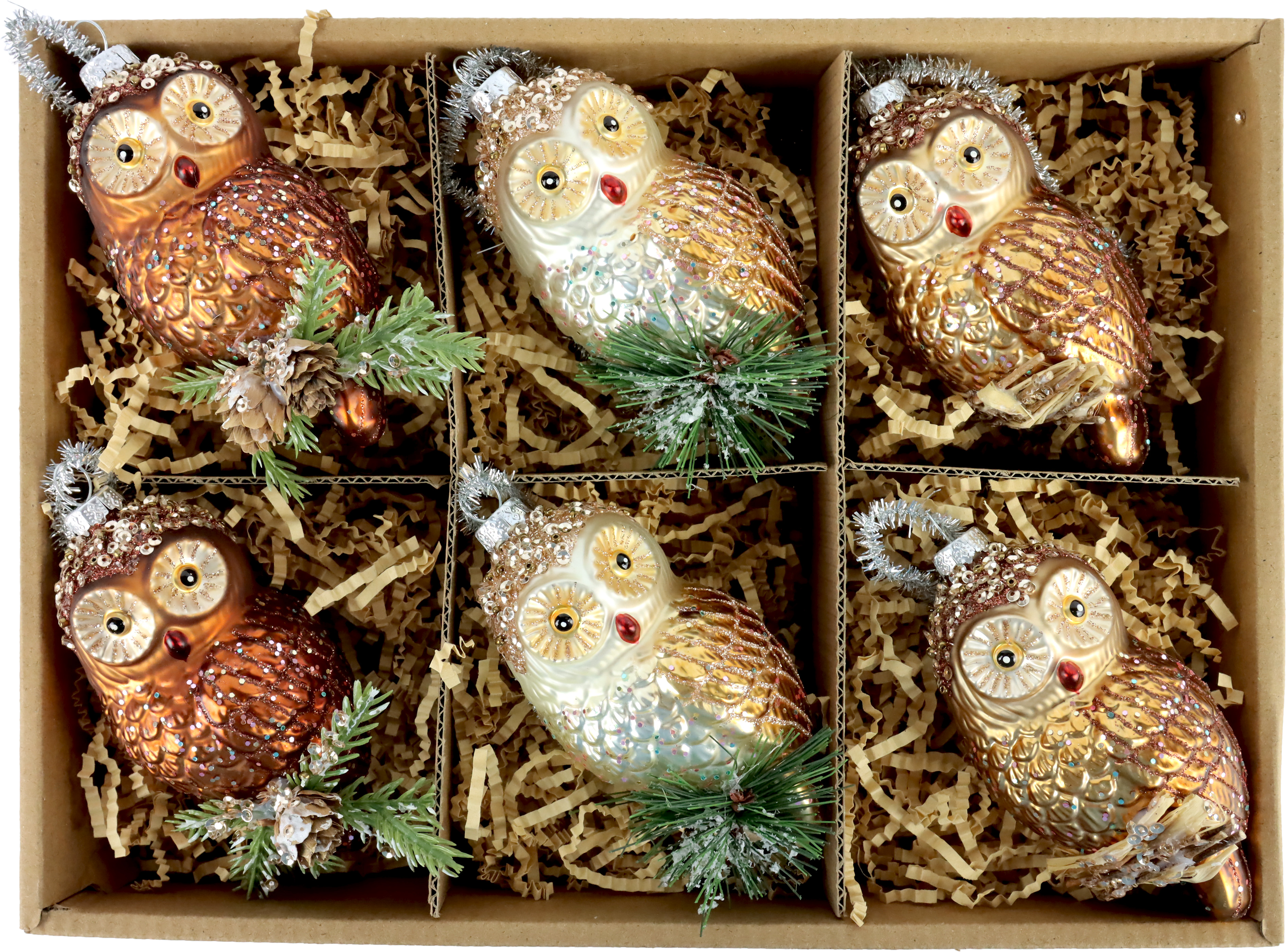 2308 COFFRET VINTAGE « HIBOUX » 6P