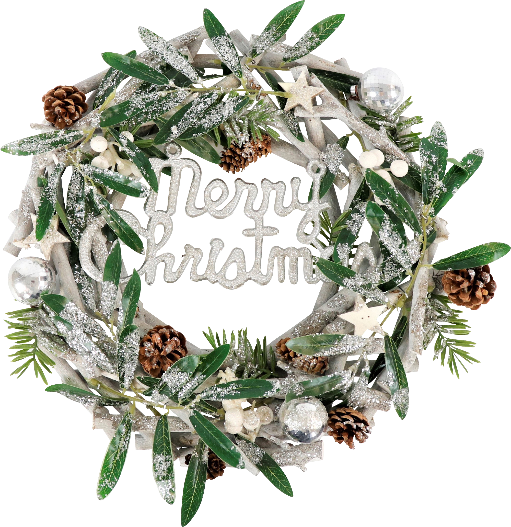 2582 COURONNE  MERRY CHRISTMAS