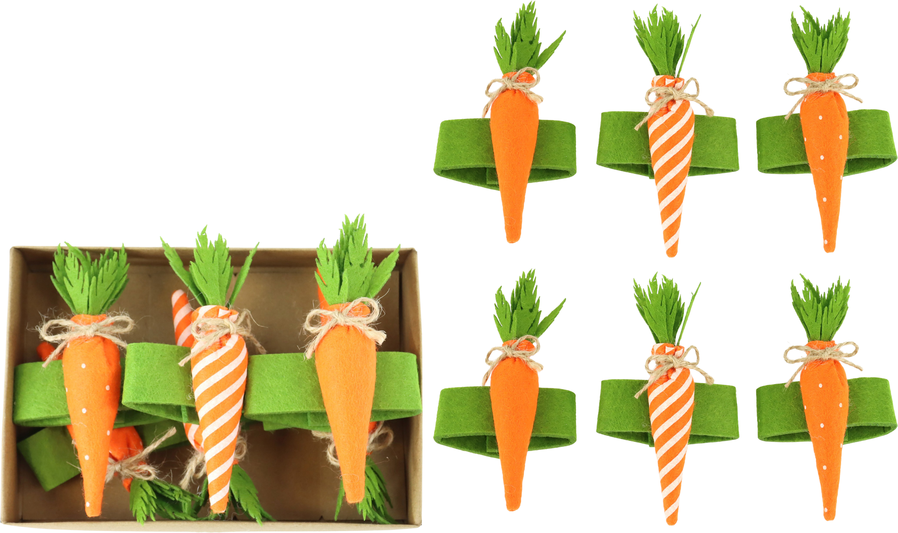 2619 ANELLI TOVAGLIOLI CARROT GLOW  6PZ