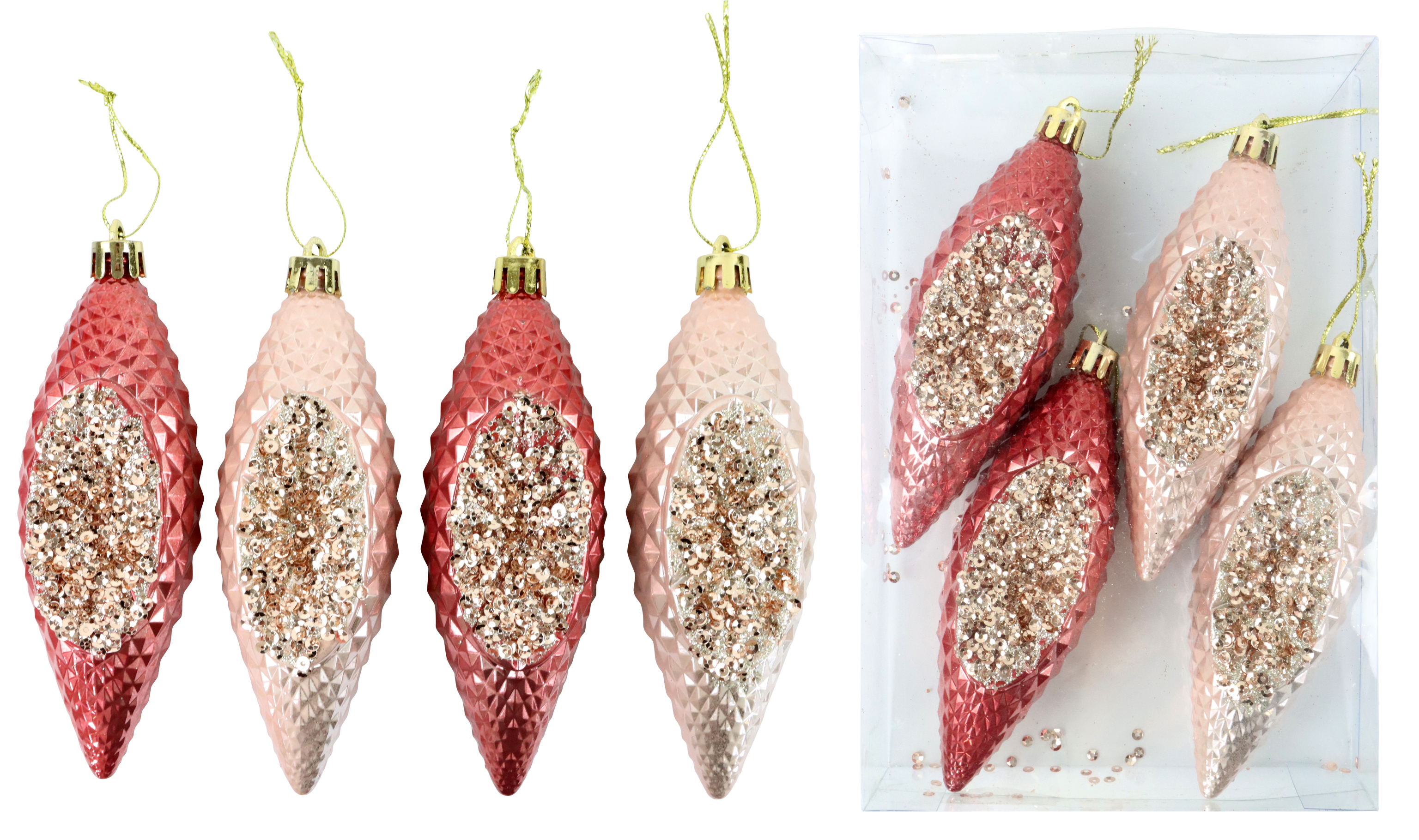 2685 CIONDOLO DECORATIVO ROSÉ  4PZ