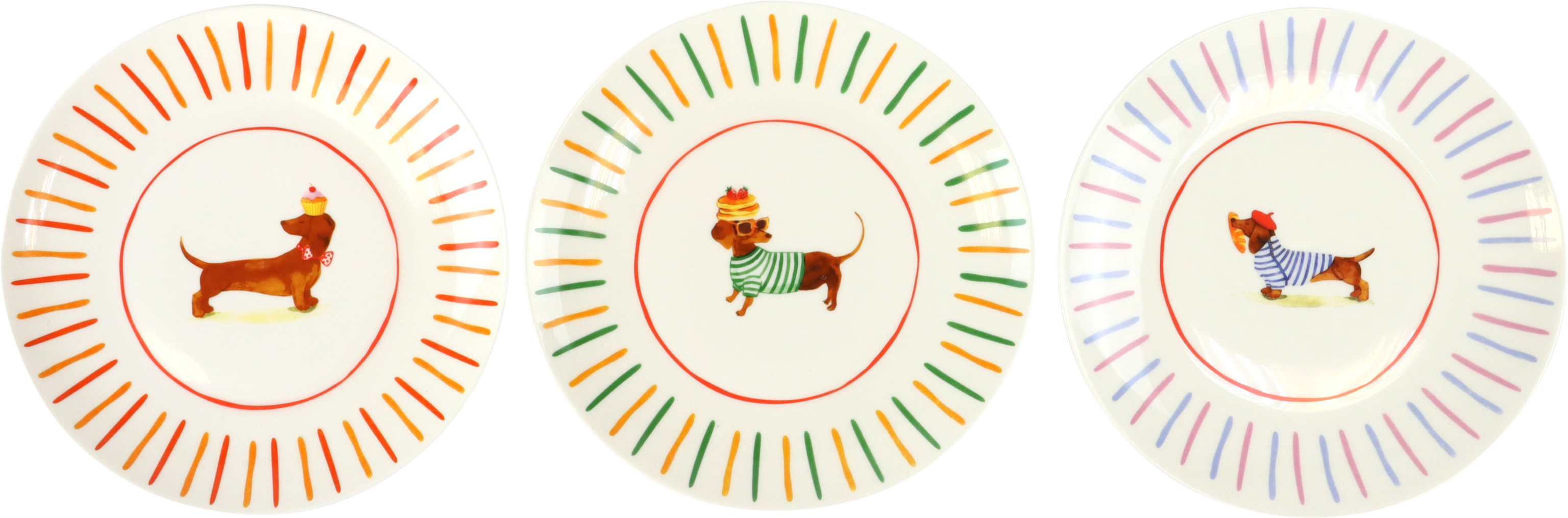 2743 CAKEPLATES BARK&TABLE  S/3