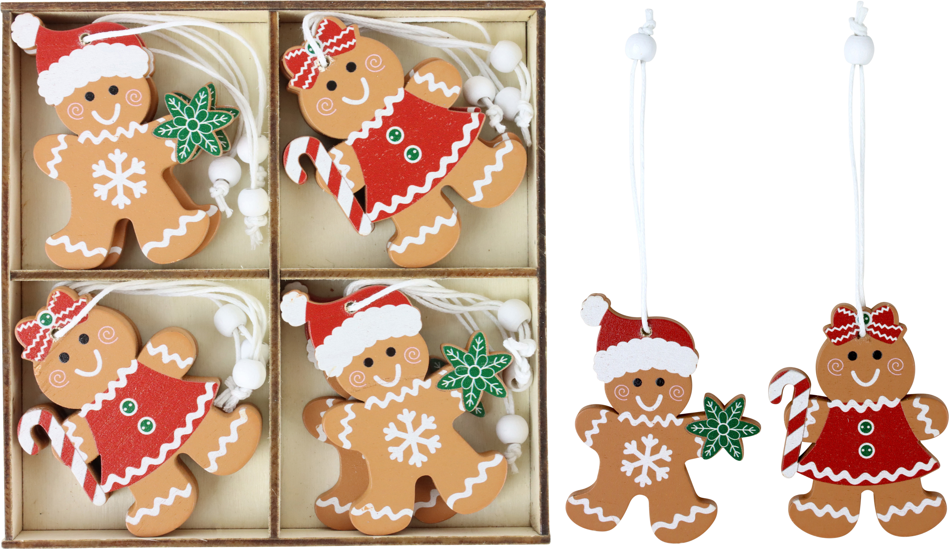 2745 BOÎTE BOIS « GINGERBREAD MAN » 12P