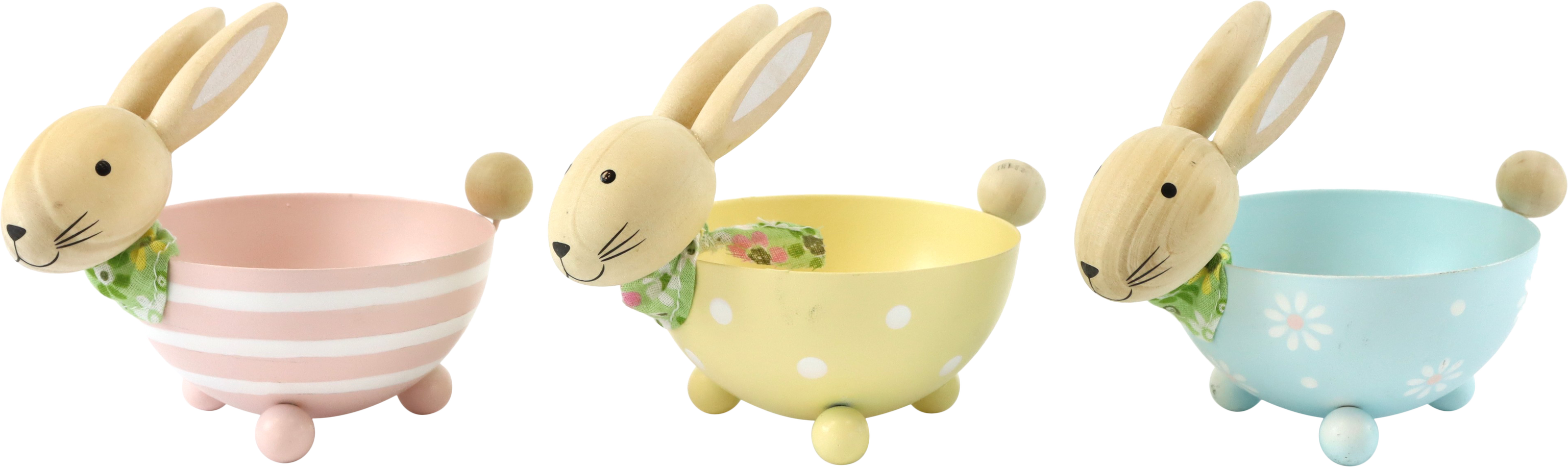 2872 RABBITBOWLS PASTEL BUNNY  S/3