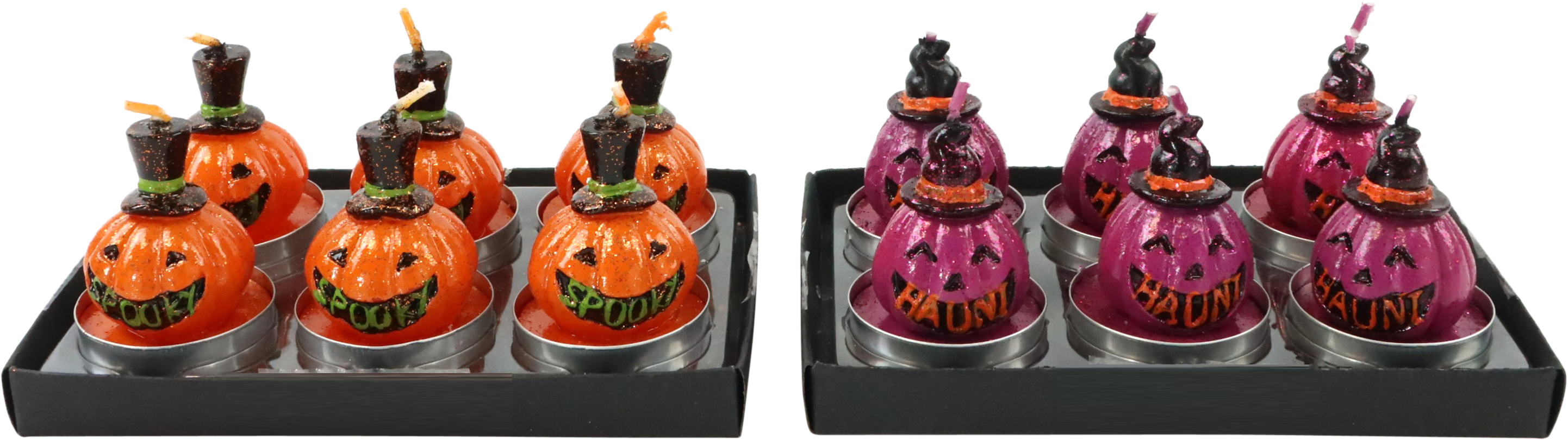 3001 T-LIGHTCANDLES HAPPY HALLOWEEN S/12