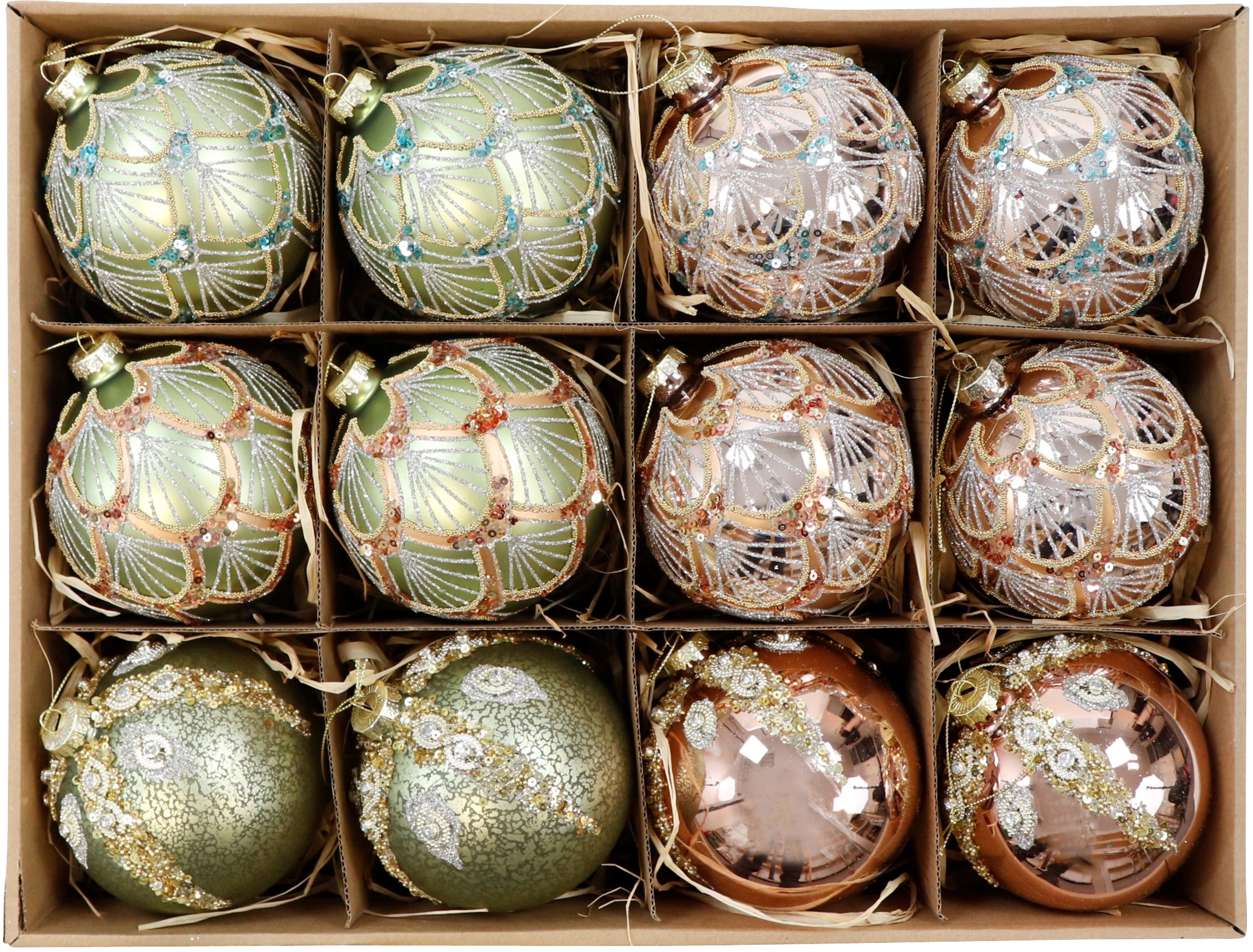 3119 BOX VINTAGE  GLASKUGELN  12P