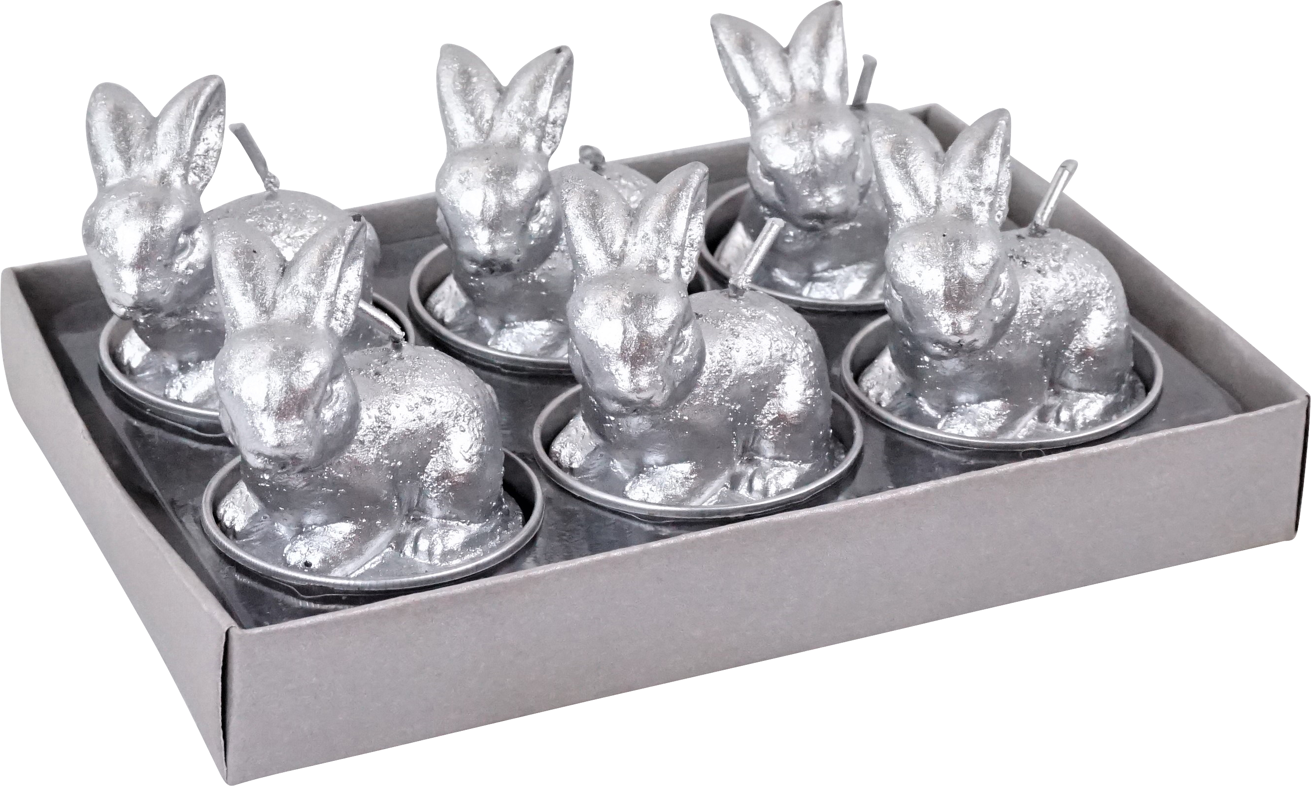 3139 BOUGIES  LAPIN ARGENT  6P