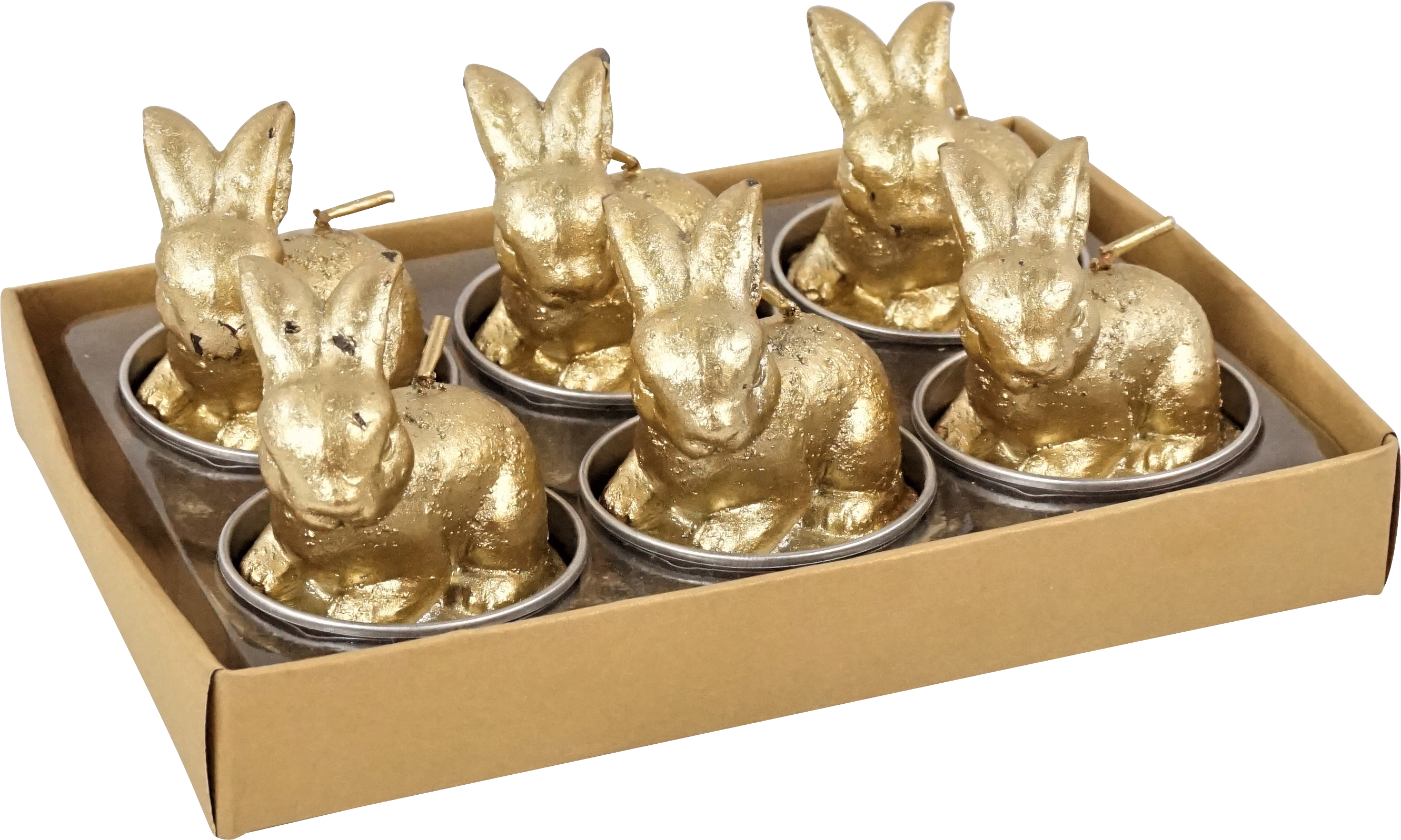 3140 BOUGIES  LAPIN OR  6P