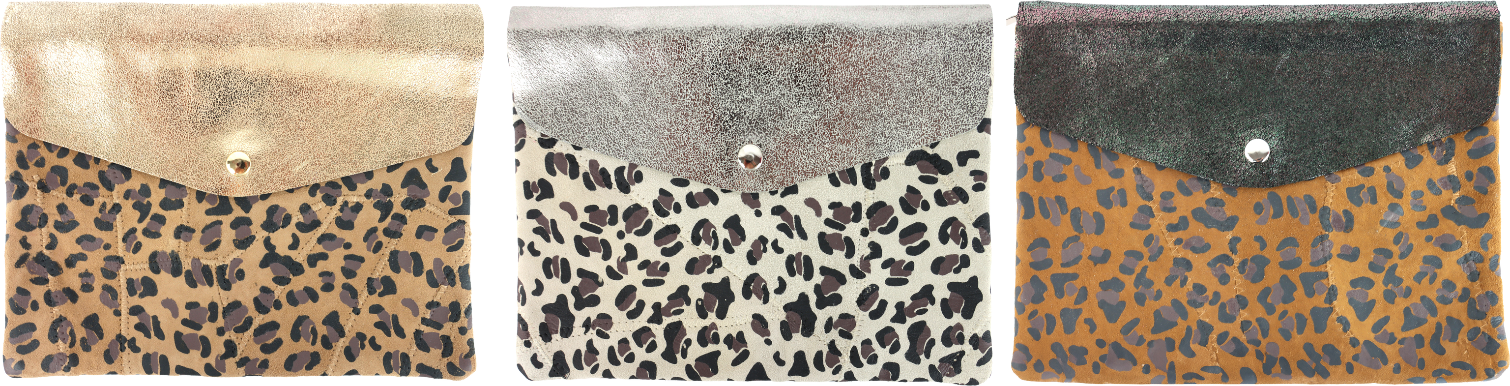 3299 POCHES EN CUIR LEO GLAM   3P