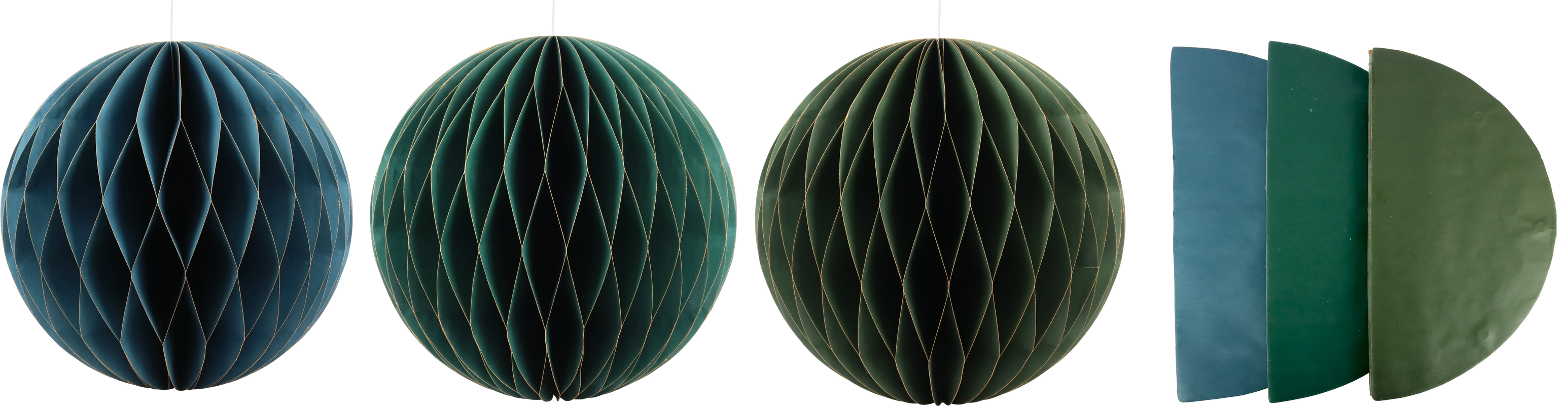 3690 BOLAS DECORATIVAS «HONEYCOMB» S/3