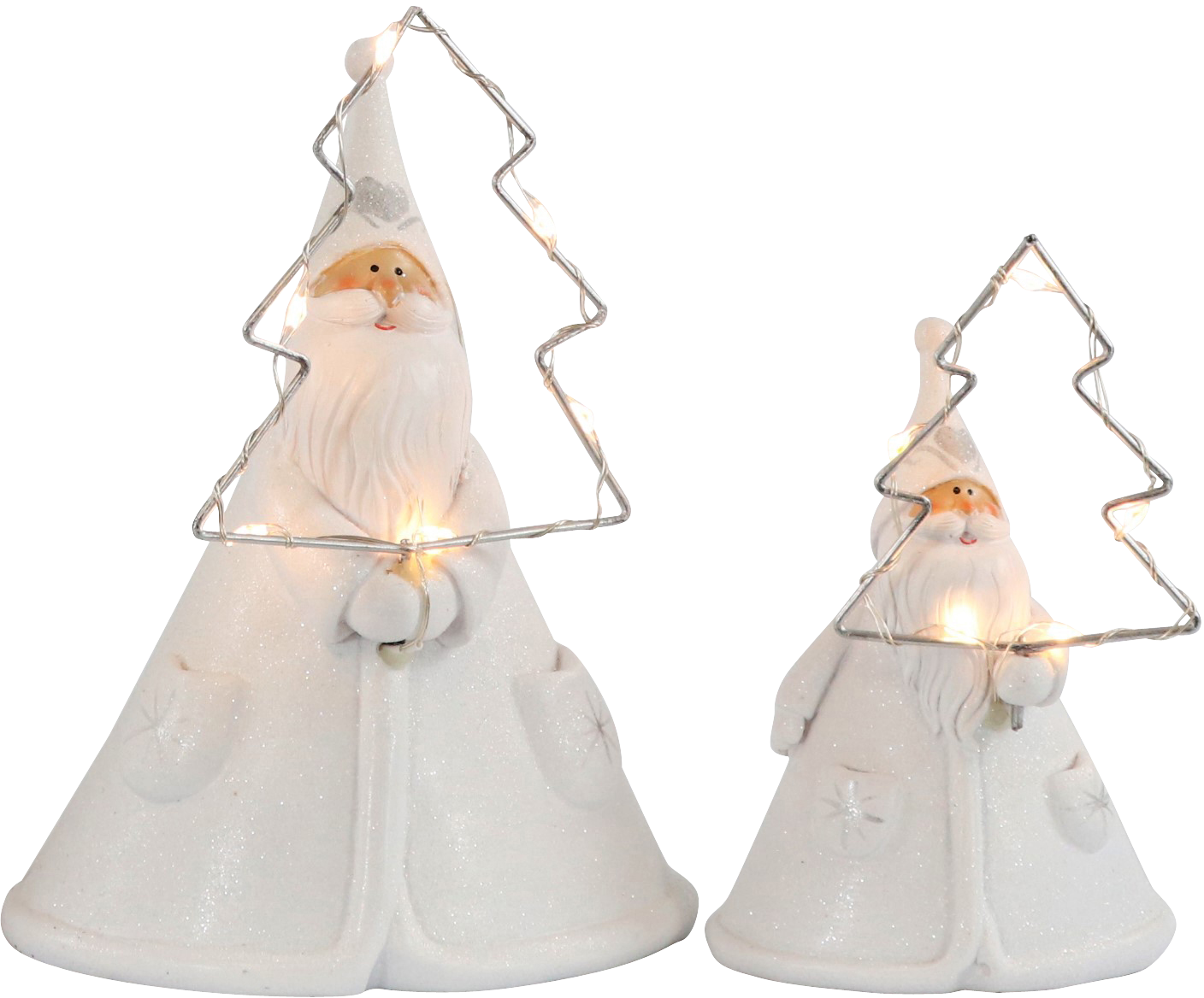 3760 SANTA CLAUS LED S/2