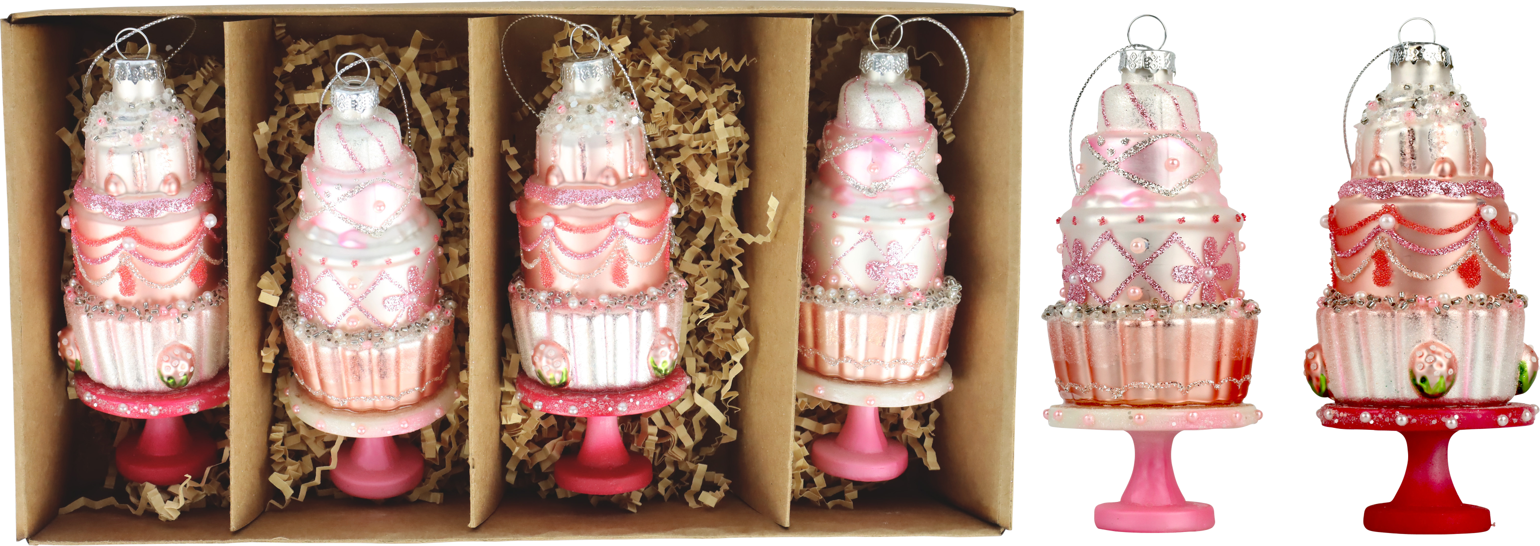 3765 BIJOUX EN VERRE CANDY CAKE  4P