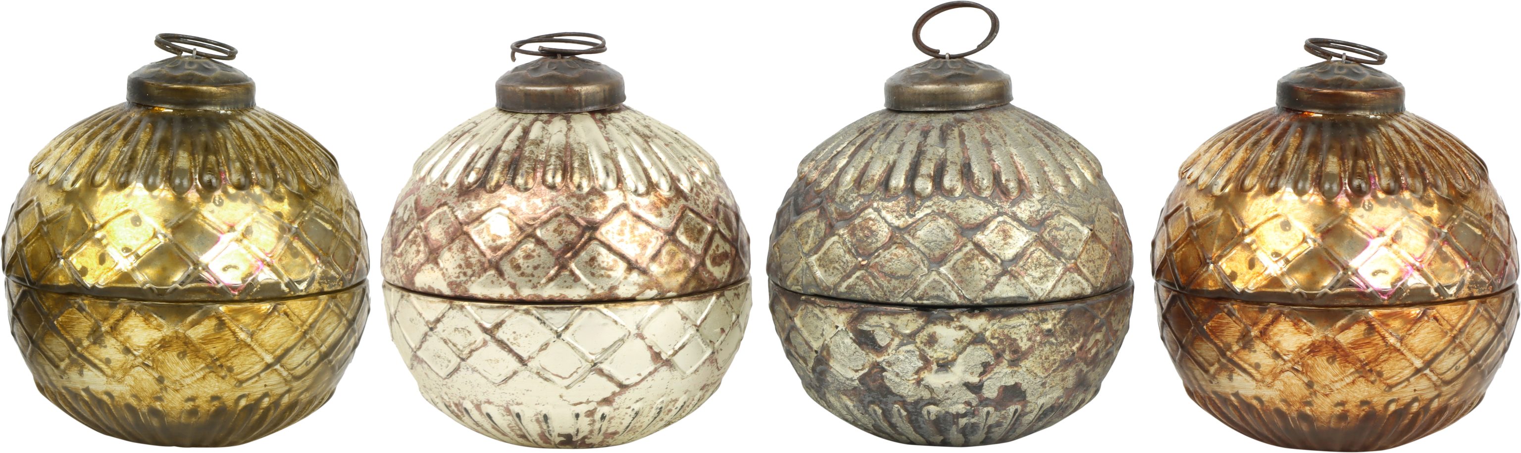 3766 BOÎTES EN VERRE  XMAS BALL  4P