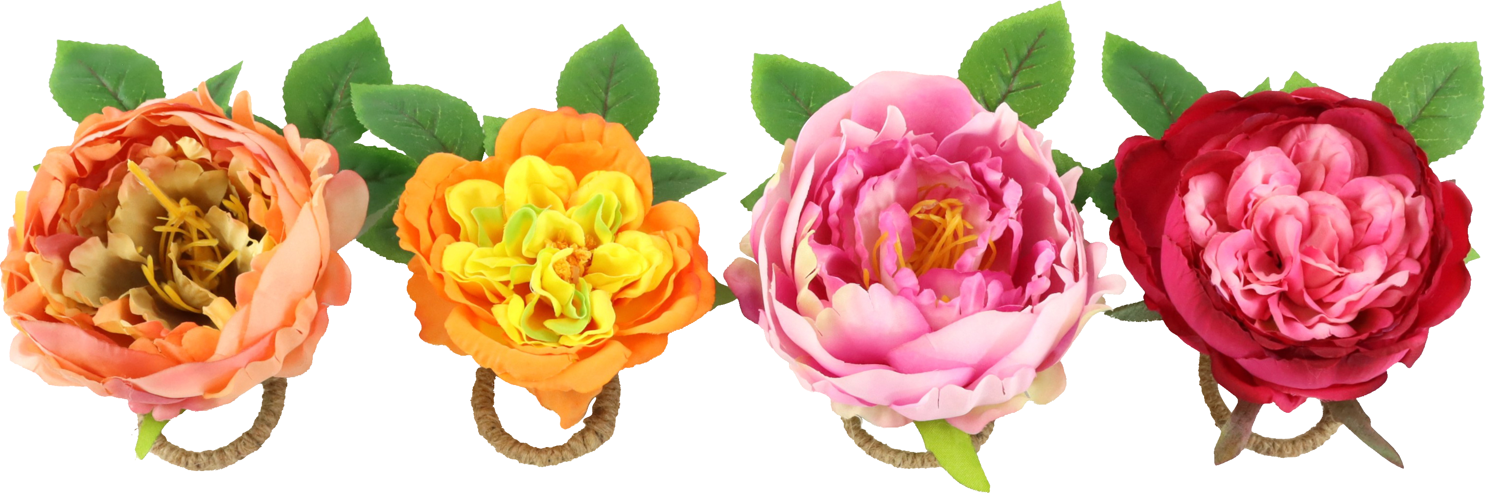 3810 ANELLI TOVAGLIOLI PEONY KISS  4PZ
