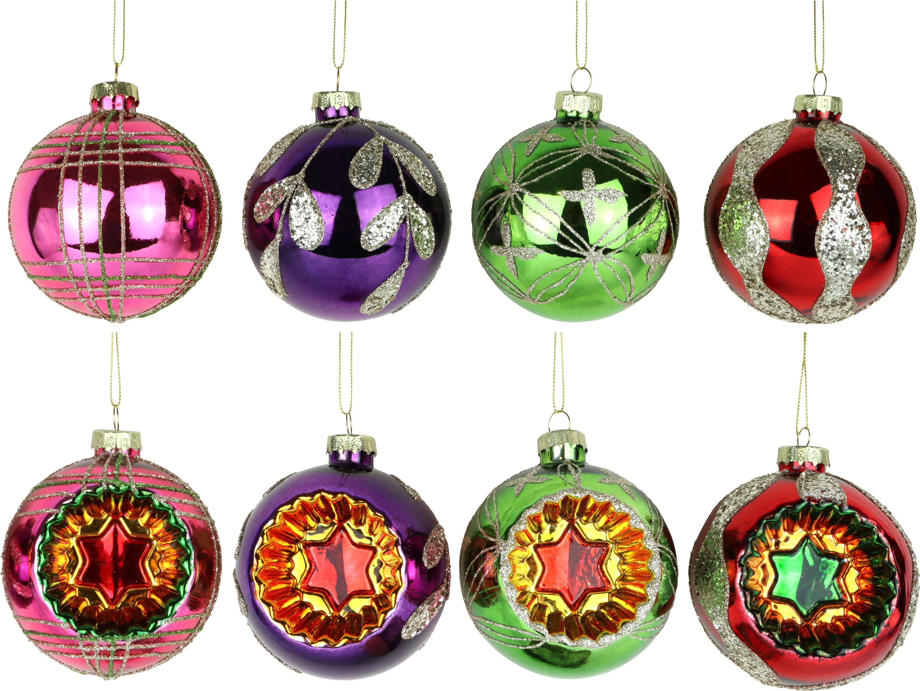 3826 BIJOUX EN VERRE VINTAGE NOEL  4P