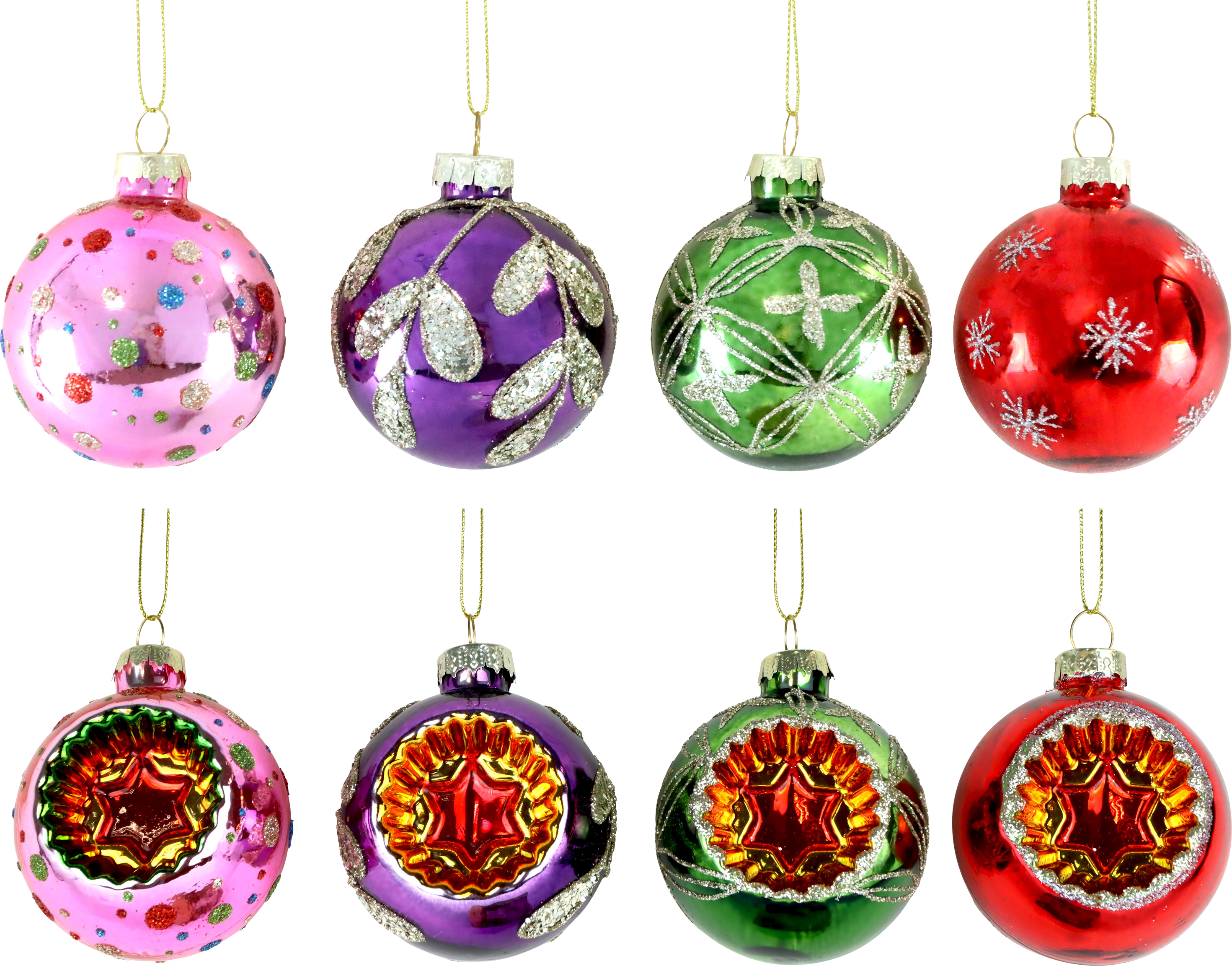 3829 BIJOUX EN VERRE VINTAGE NOEL  4P