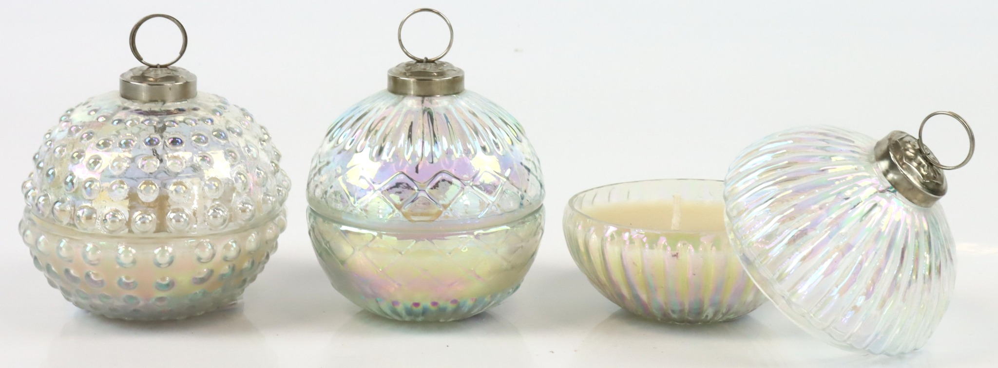 3992 VASSOI PER CANDELE XMAS BALL  3PZ