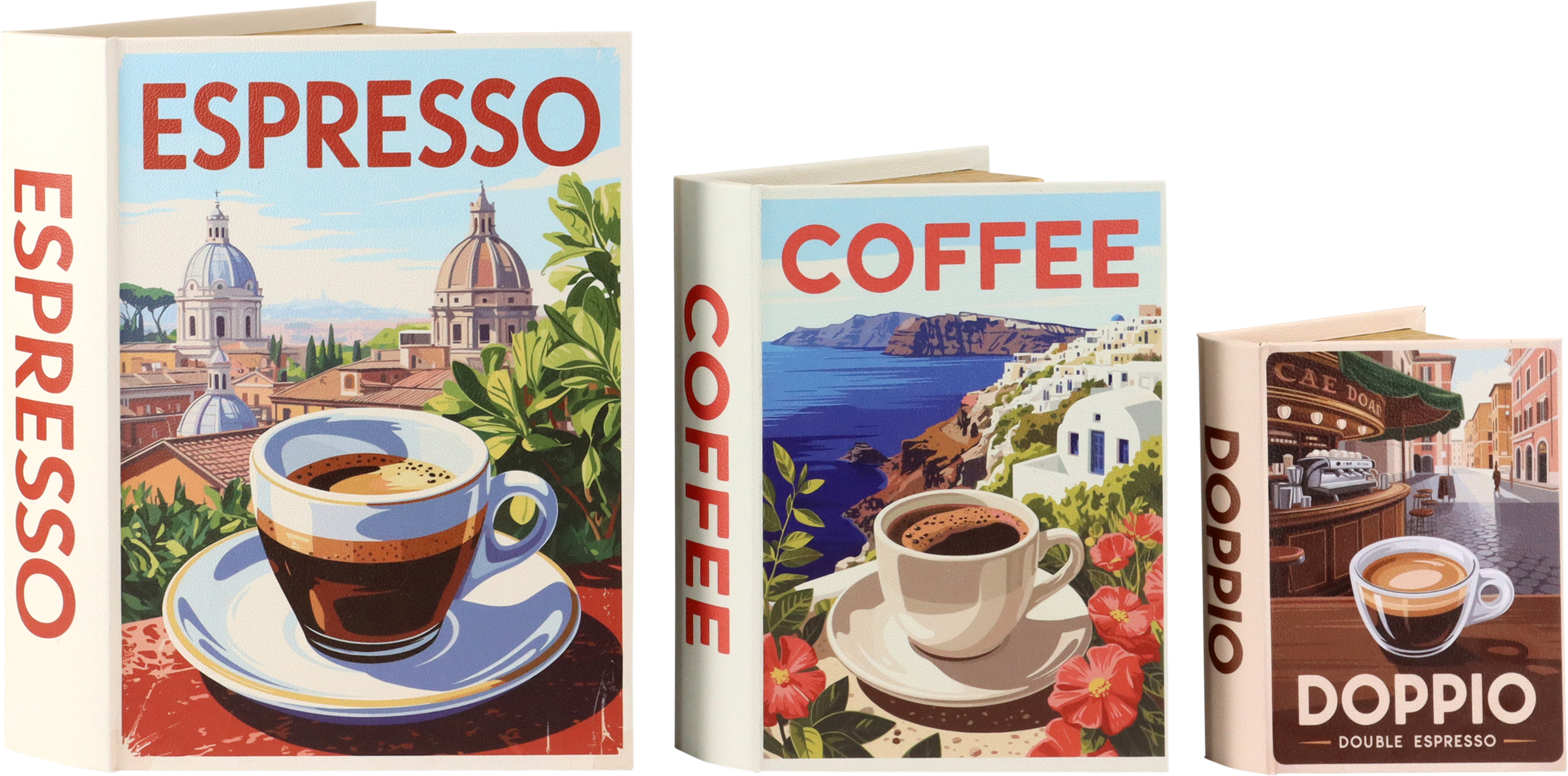4098 CASSETTE LEGNO CAFFÈ ITALIANO  3PZ
