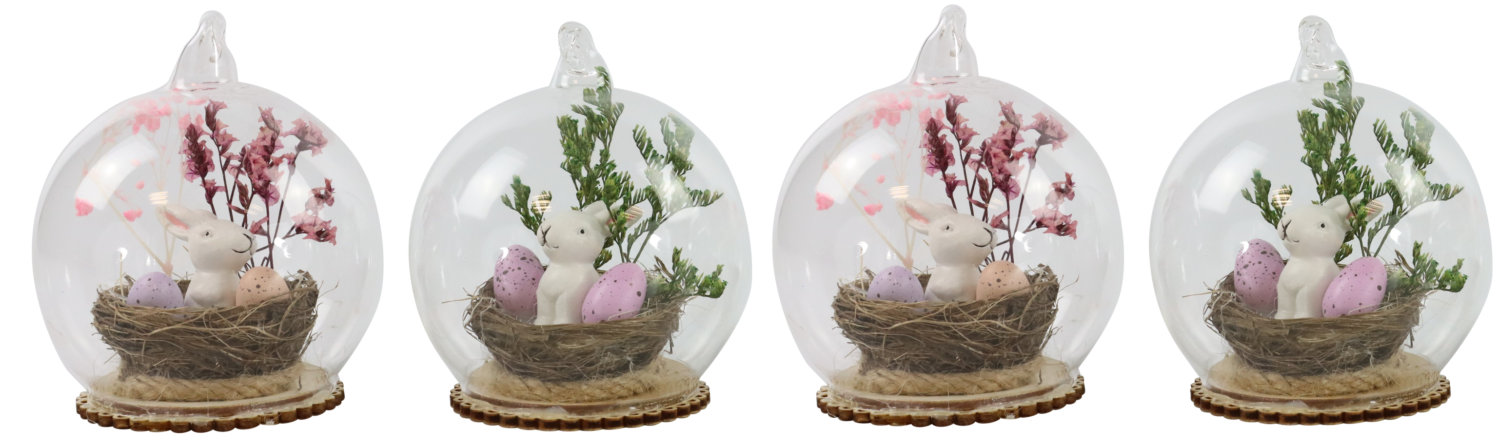 4763 BOULES EN VERRE VIOLETTA  4P