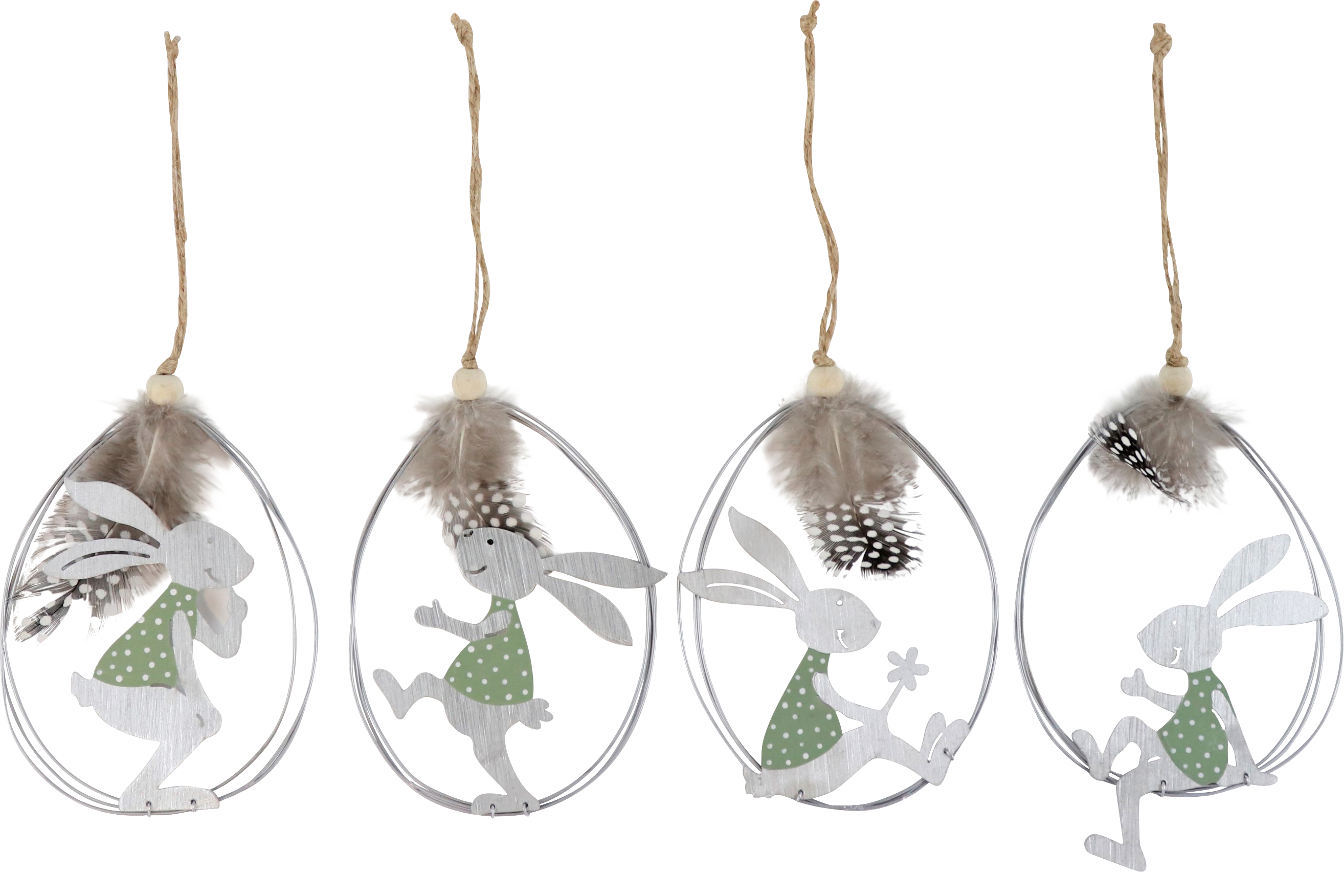 4827 DÉCORATION LAPINS DRÔLES  4P