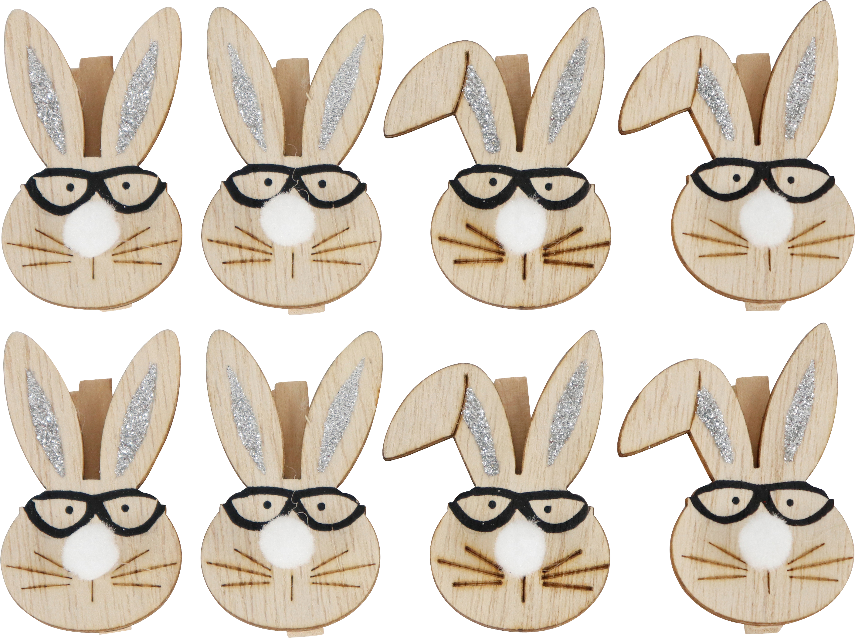 4828 PINCES   FUNNY RABBITS  8P