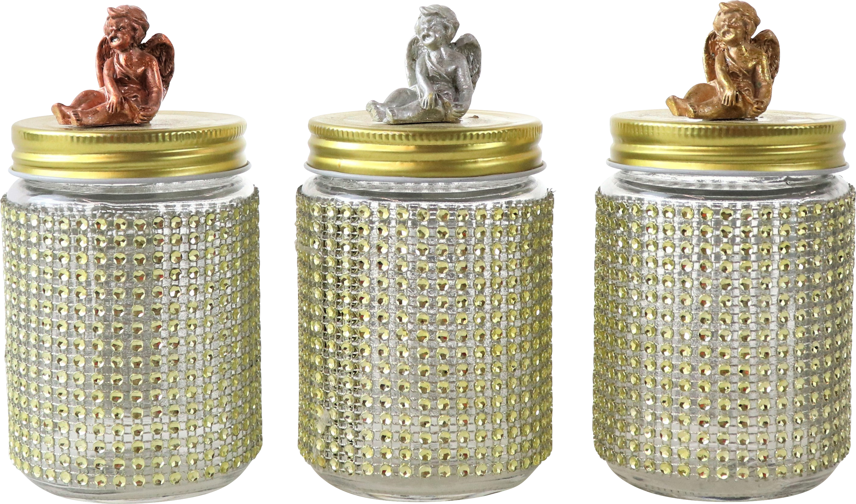 4847 BÔITES EN VERRE  ANGE  3P