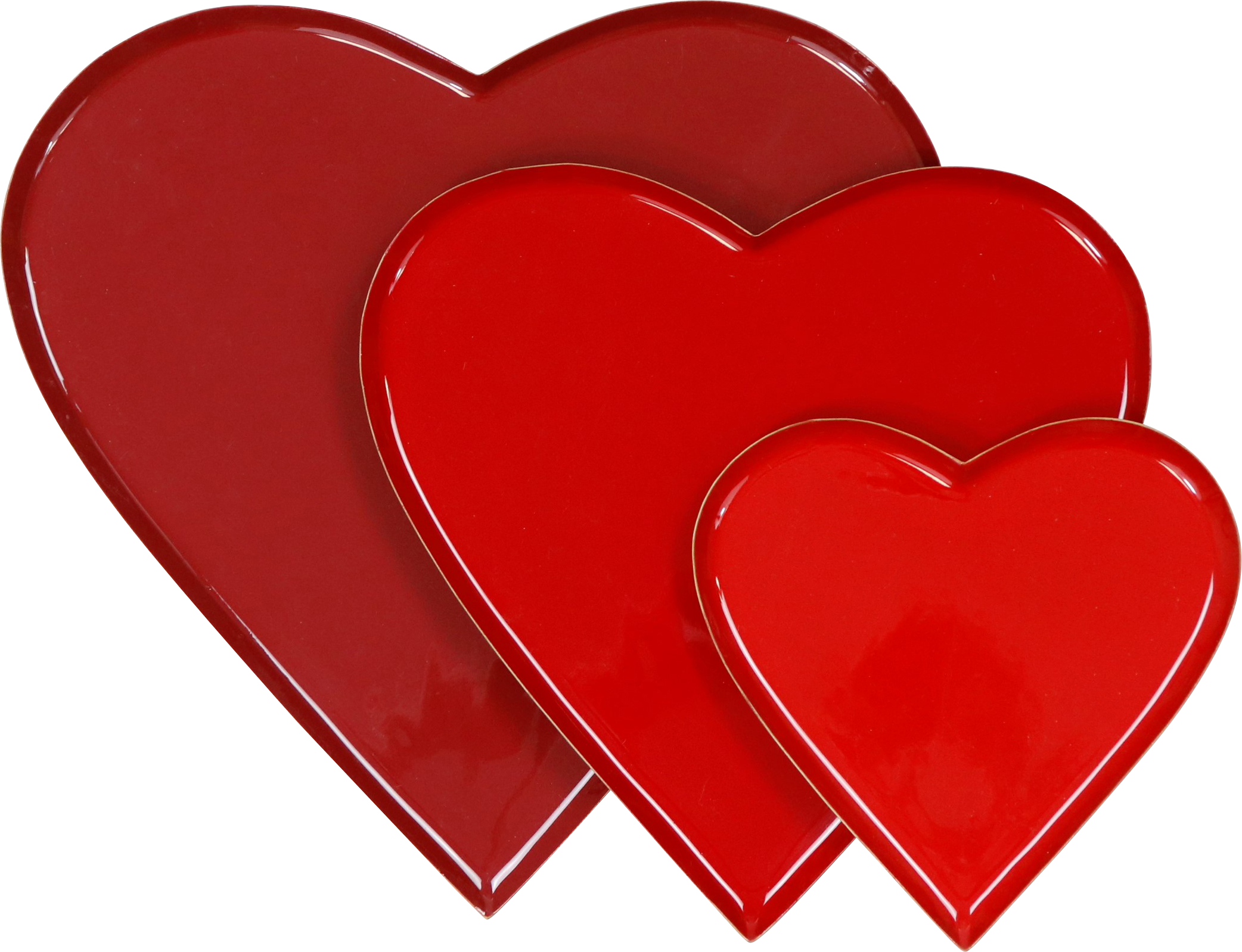 5016 BANDEJAS CORAZONES  DELUXE  S/3