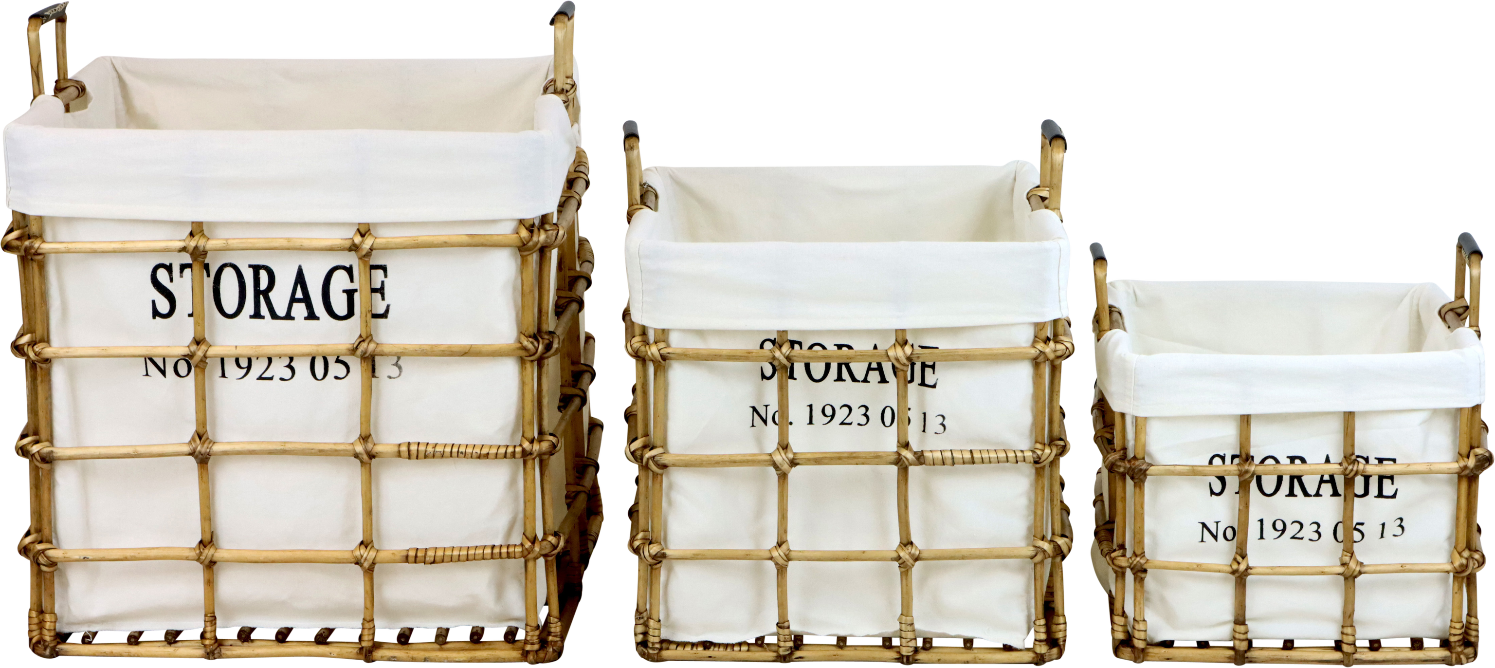 5215 PANIERS EN ROTIN  HAMPTONS  3P