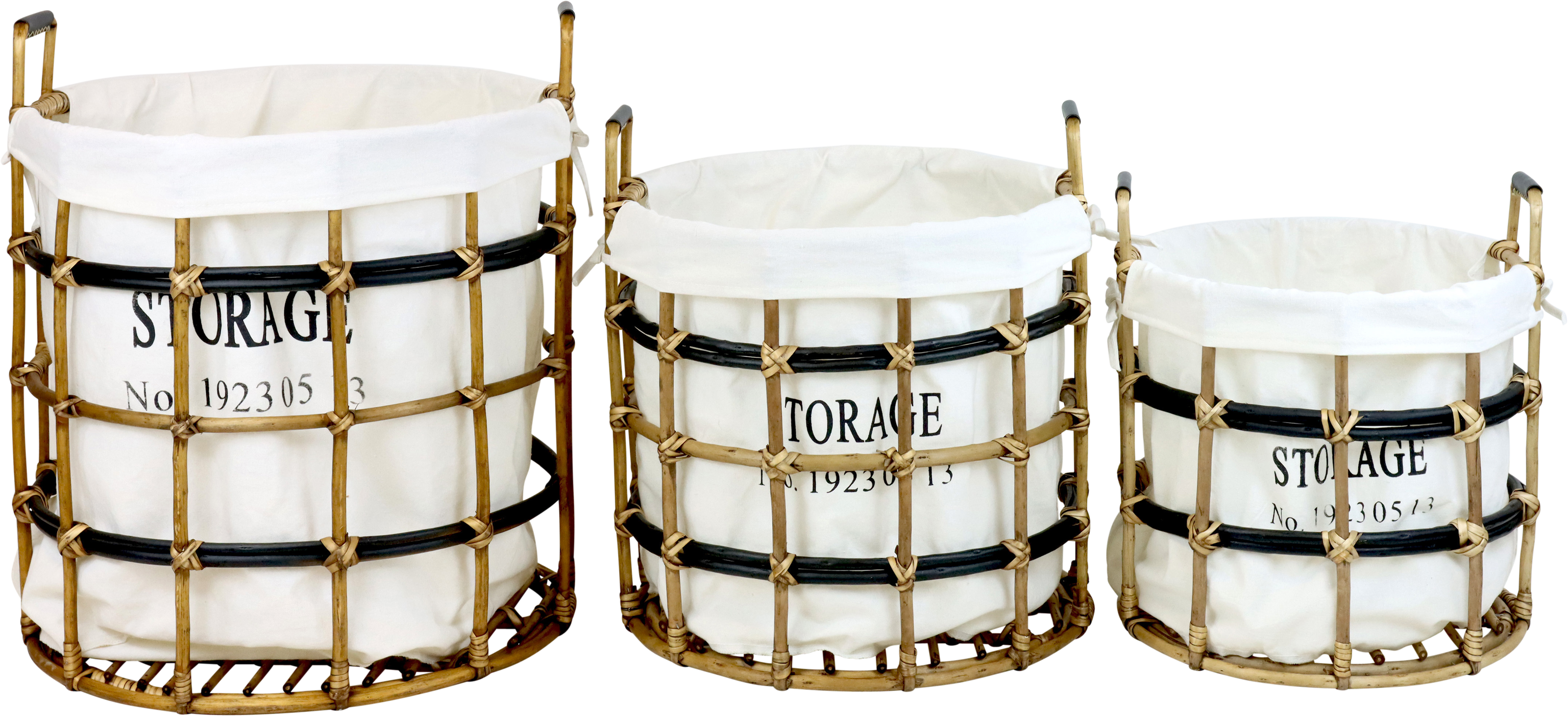 5216 PANIERS EN ROTIN  HAMPTONS  3P