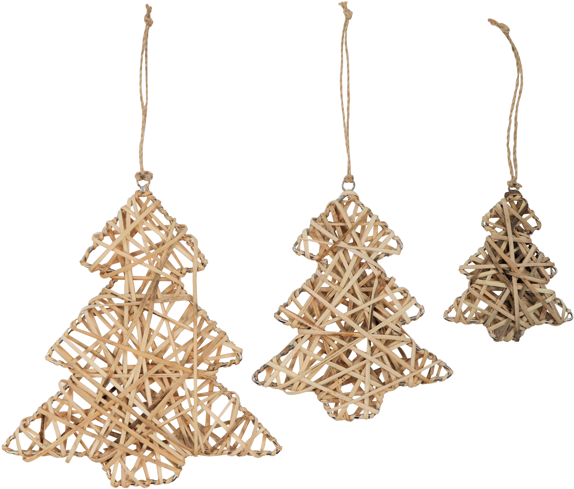 5330 PENDENTIFS EN ROTIN BAUM  3P