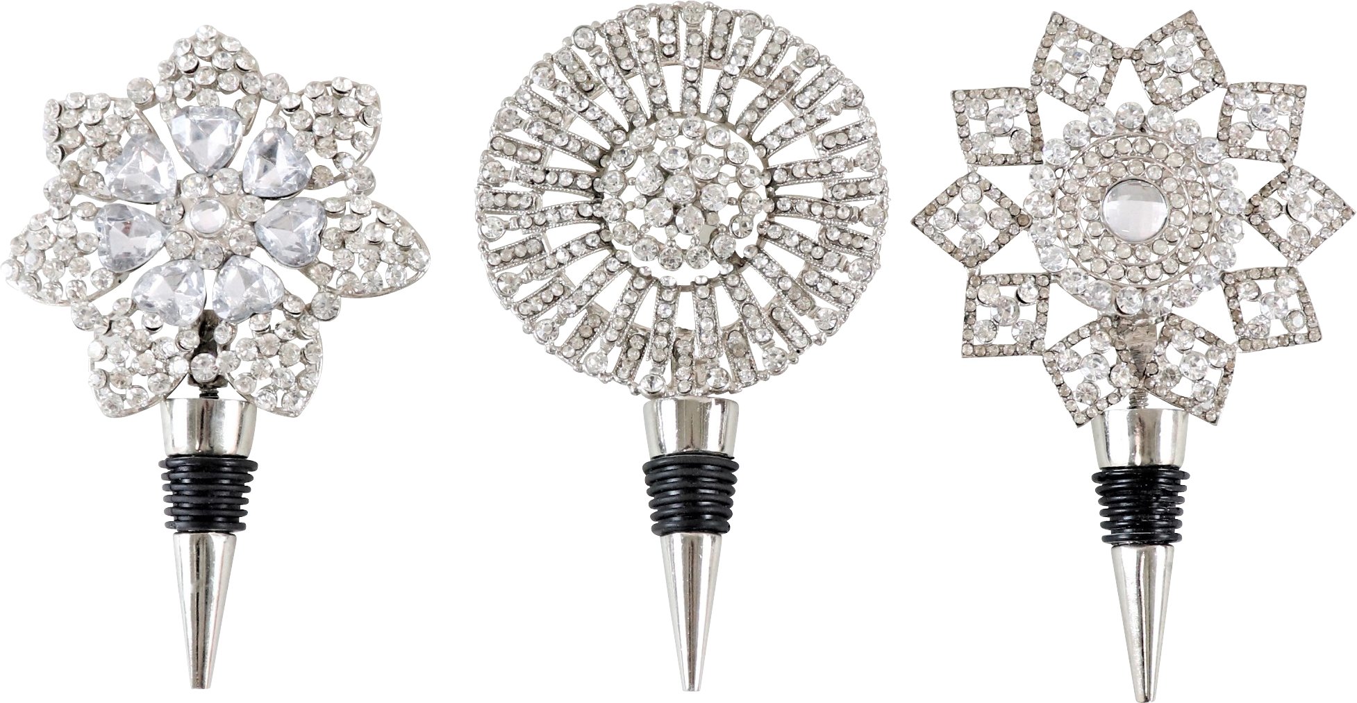 5550 TAPONES BOTELLA  CRISTALLO  S/3