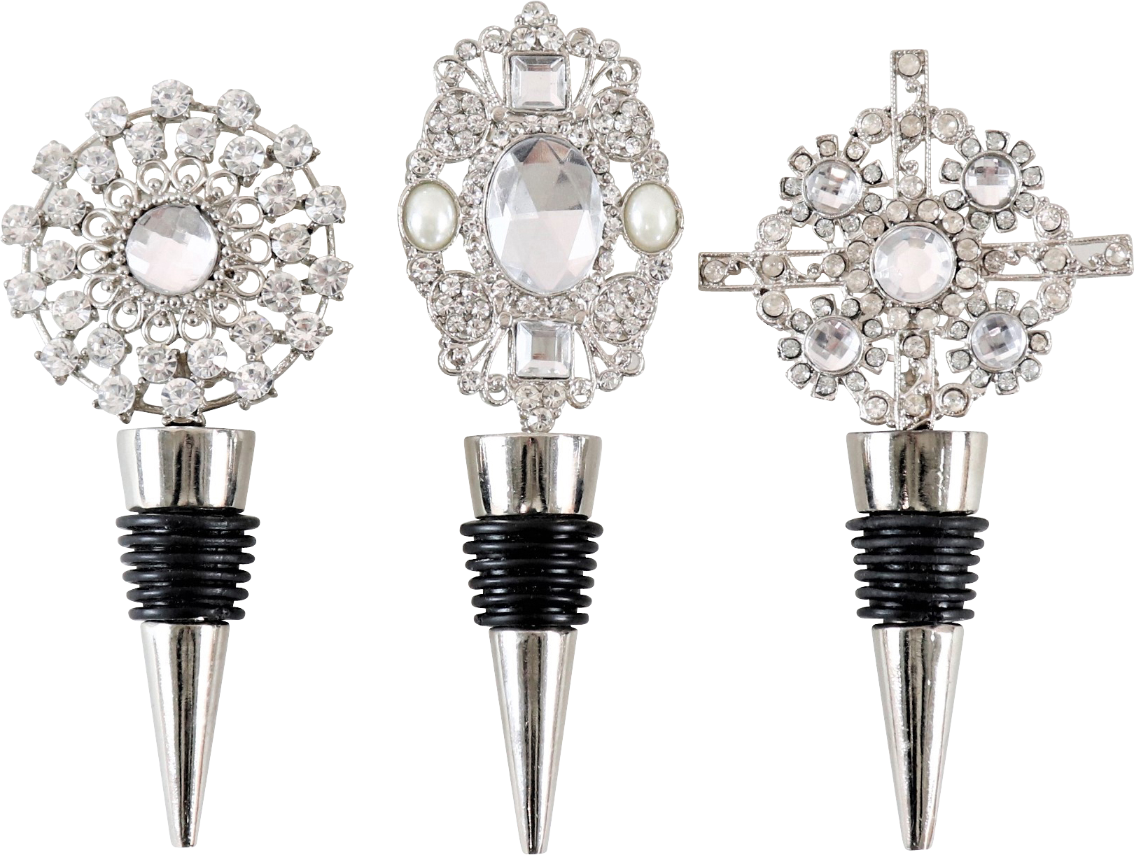 5551 TAPONES BOTELLA  CRISTALLO  S/3