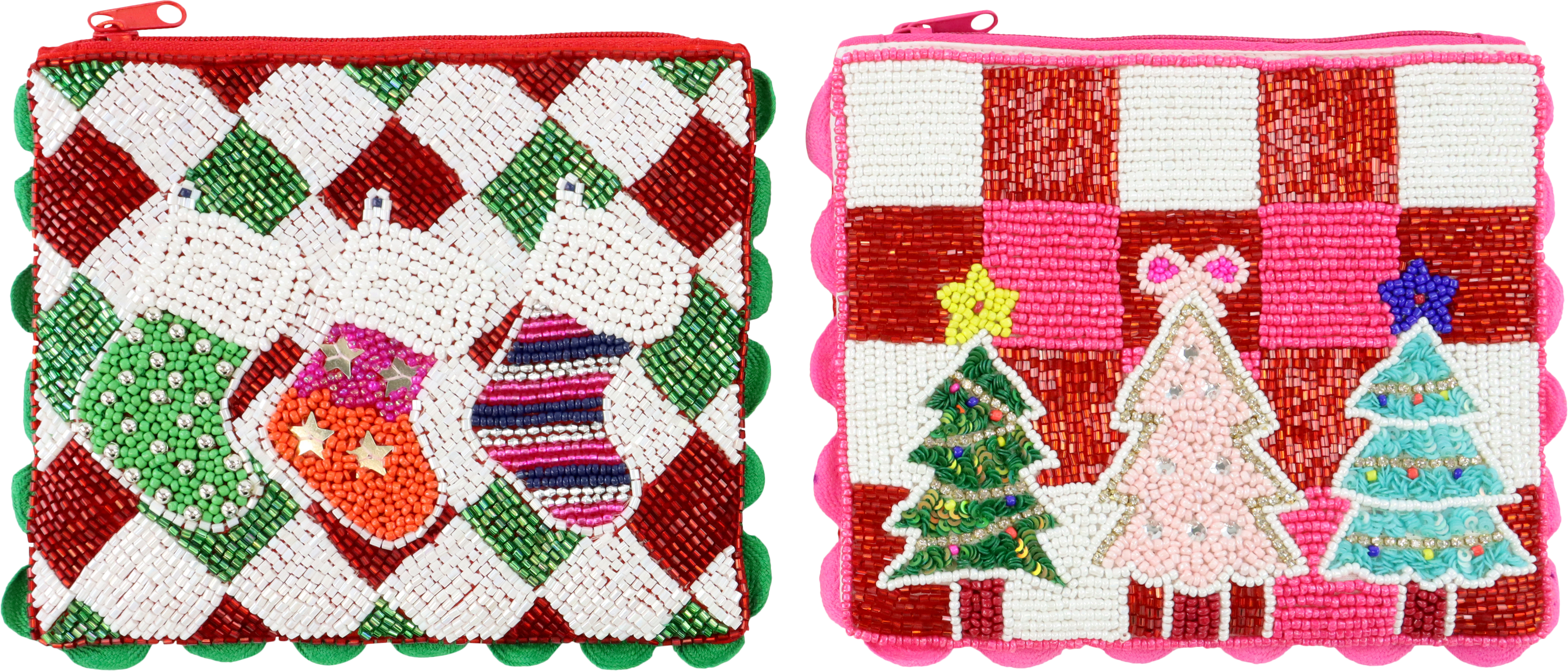 5890 BEADED BAGS HOLIDAY GLOW  S/2