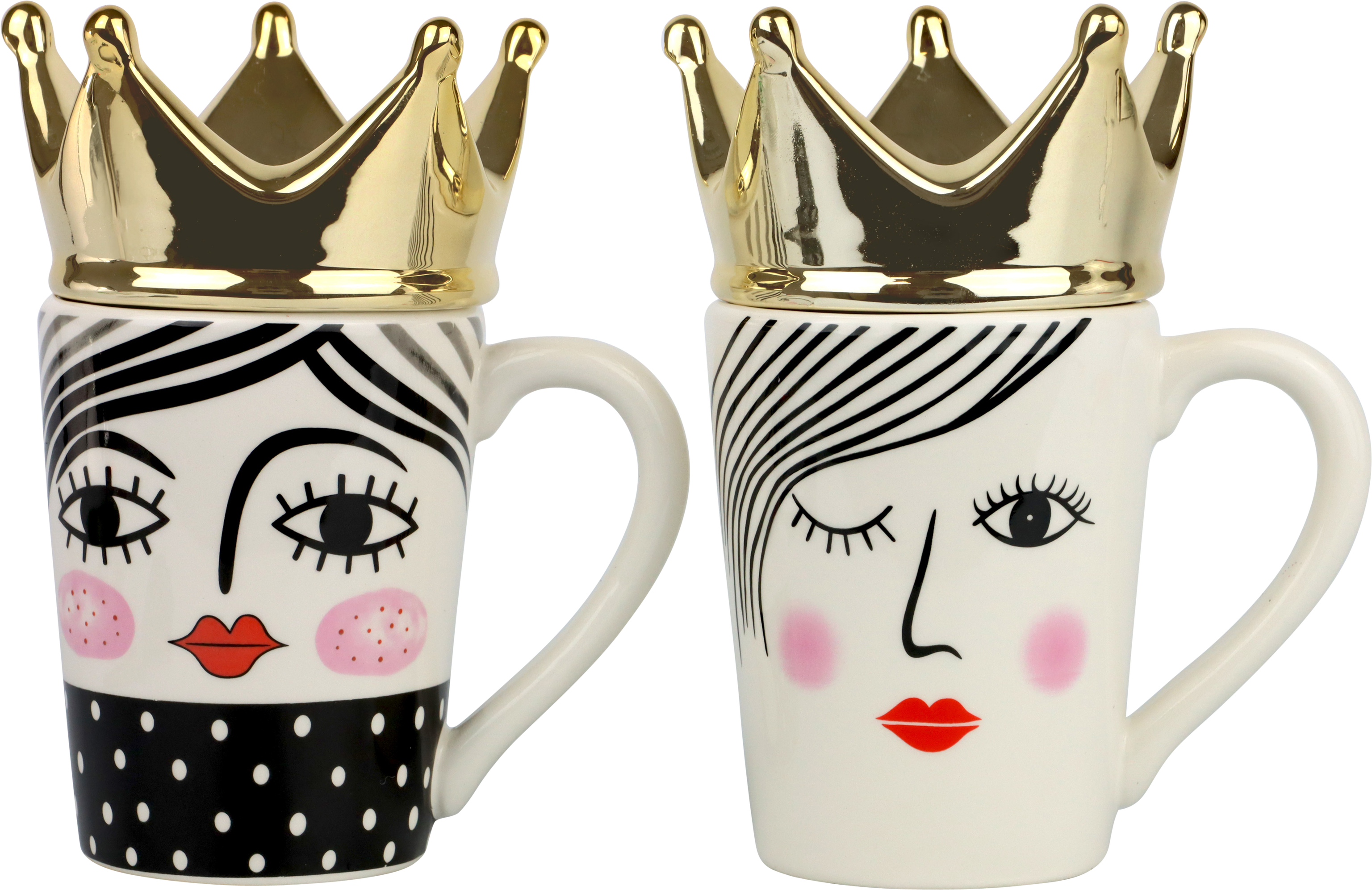 6069 TASSES À COUV « KING&QUEEN » 2P