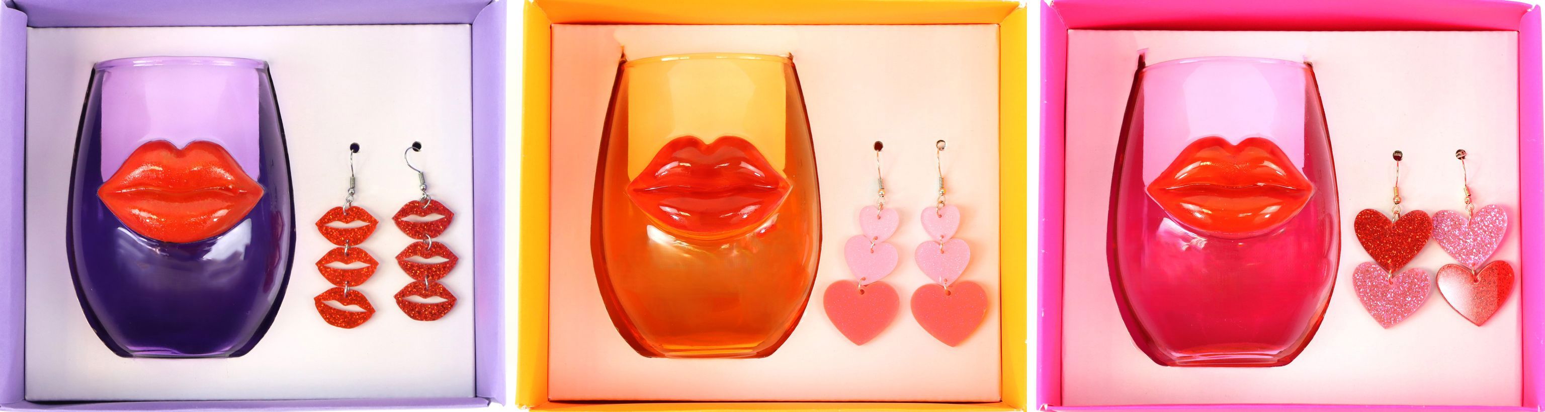 6727 SET REGALO:BICCHIERE+ORECCHINI 3PZ