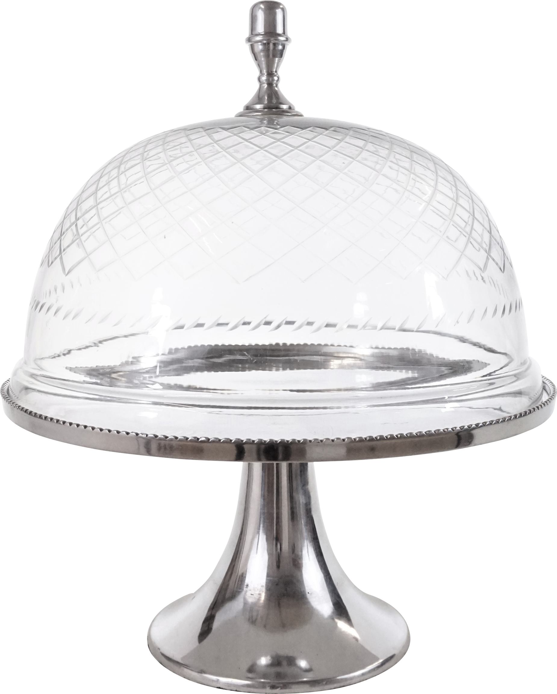 6947 CLOCHE EN VERRE AVEC PLATEAU
