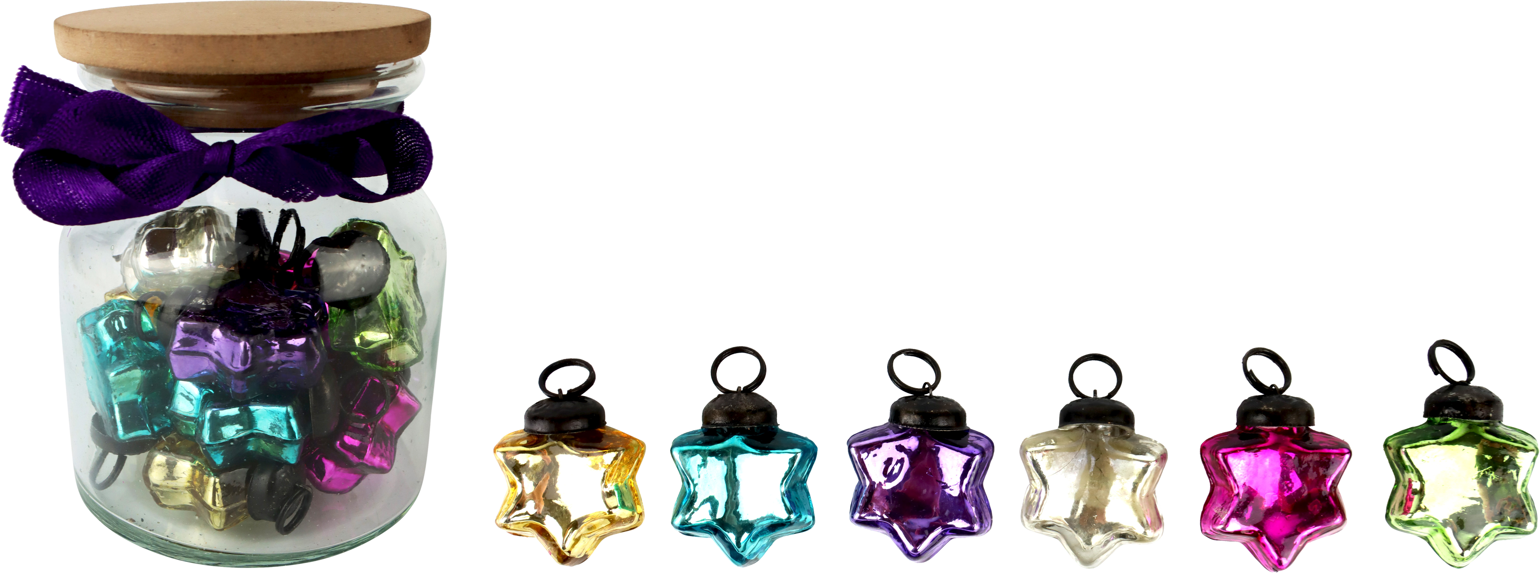 7217 ÉTOILES EN VERRE 19P