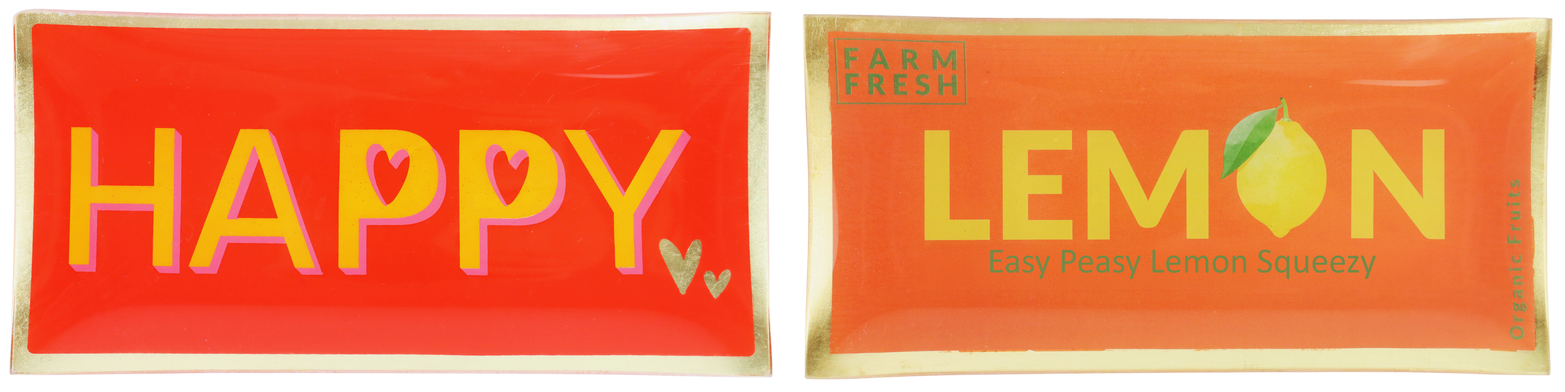 7659 PLATS EN VERRE MESSAGE  2P