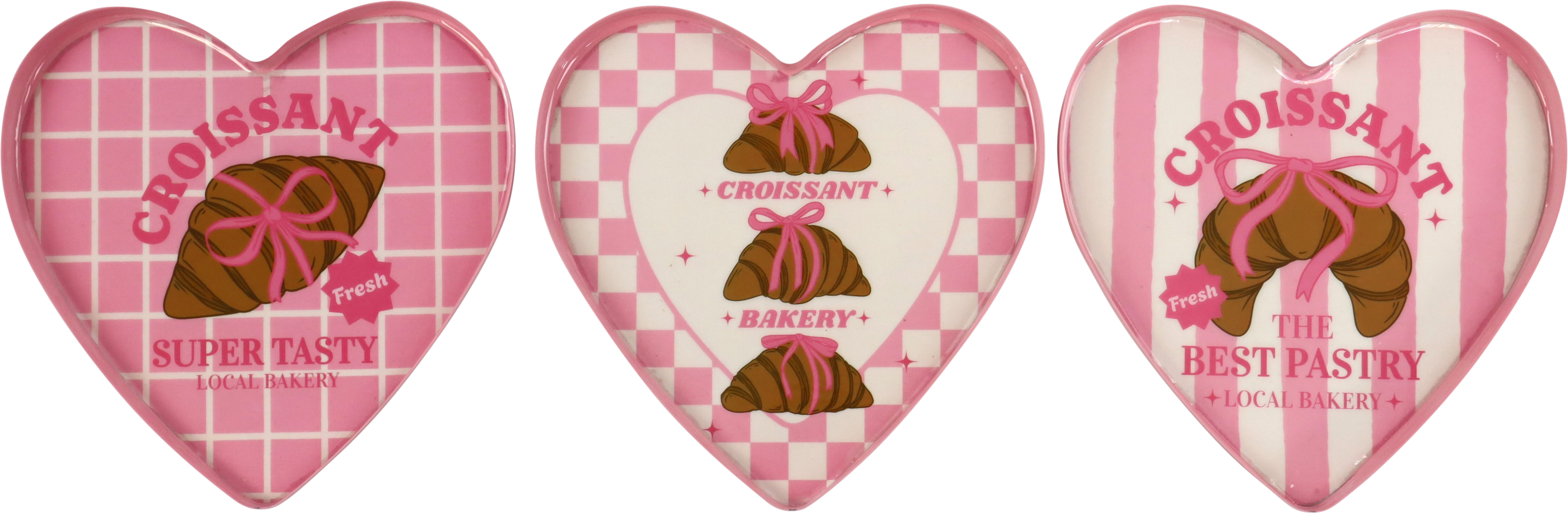 7722 VASSOI CUORE CROISSANT CLUB  3PZ