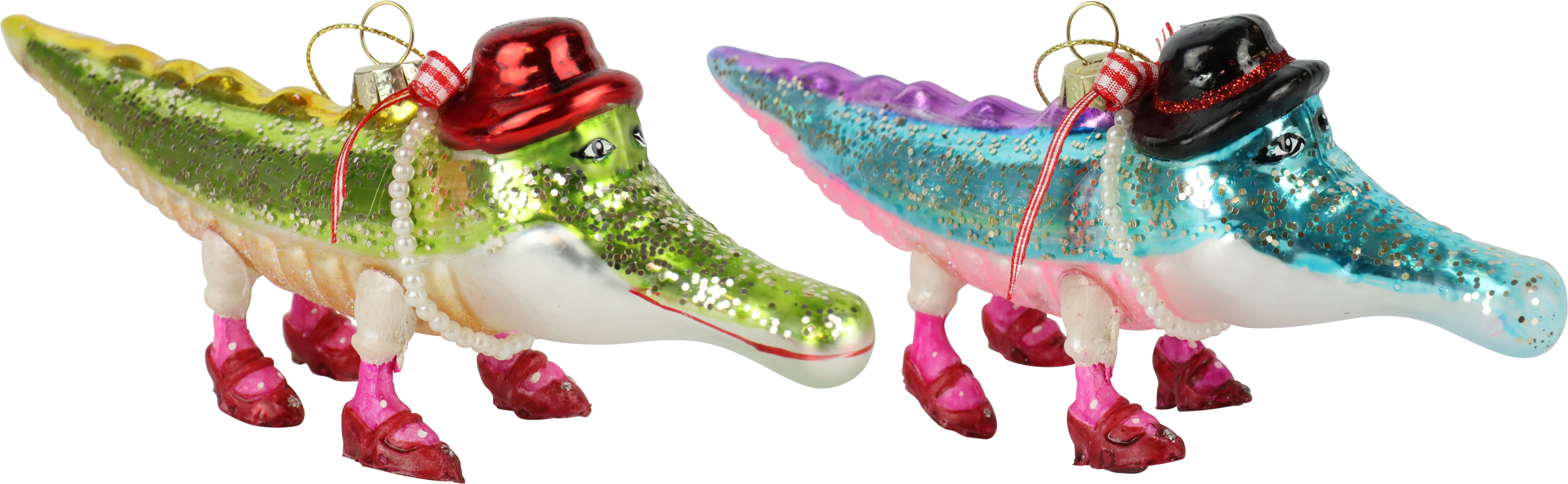 7775 BIJOUX EN VERRE CRAZY CROCO  2P