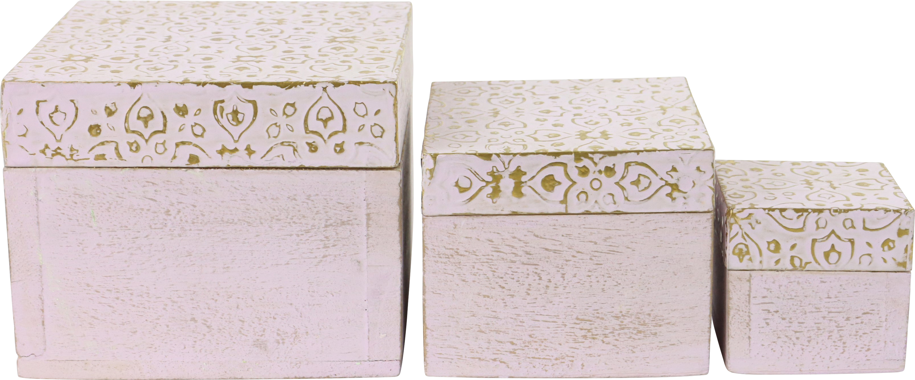 7809 CAISSES EN BOIS PASTEL PARTY  3P